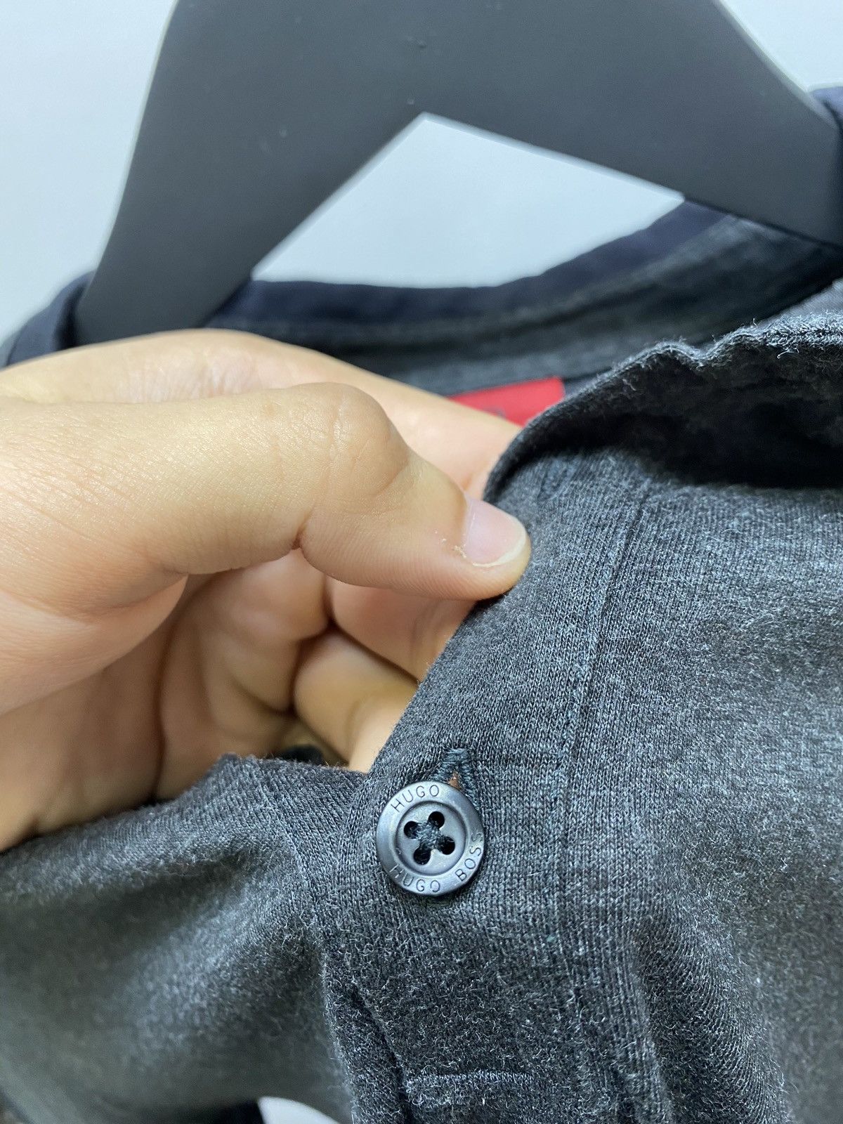Hugo Boss × Vintage Vintage Hugo Boss Logo Longsleeve Polo Shirt Size US M / EU 48-50 / 2 - 13 Thumbnail