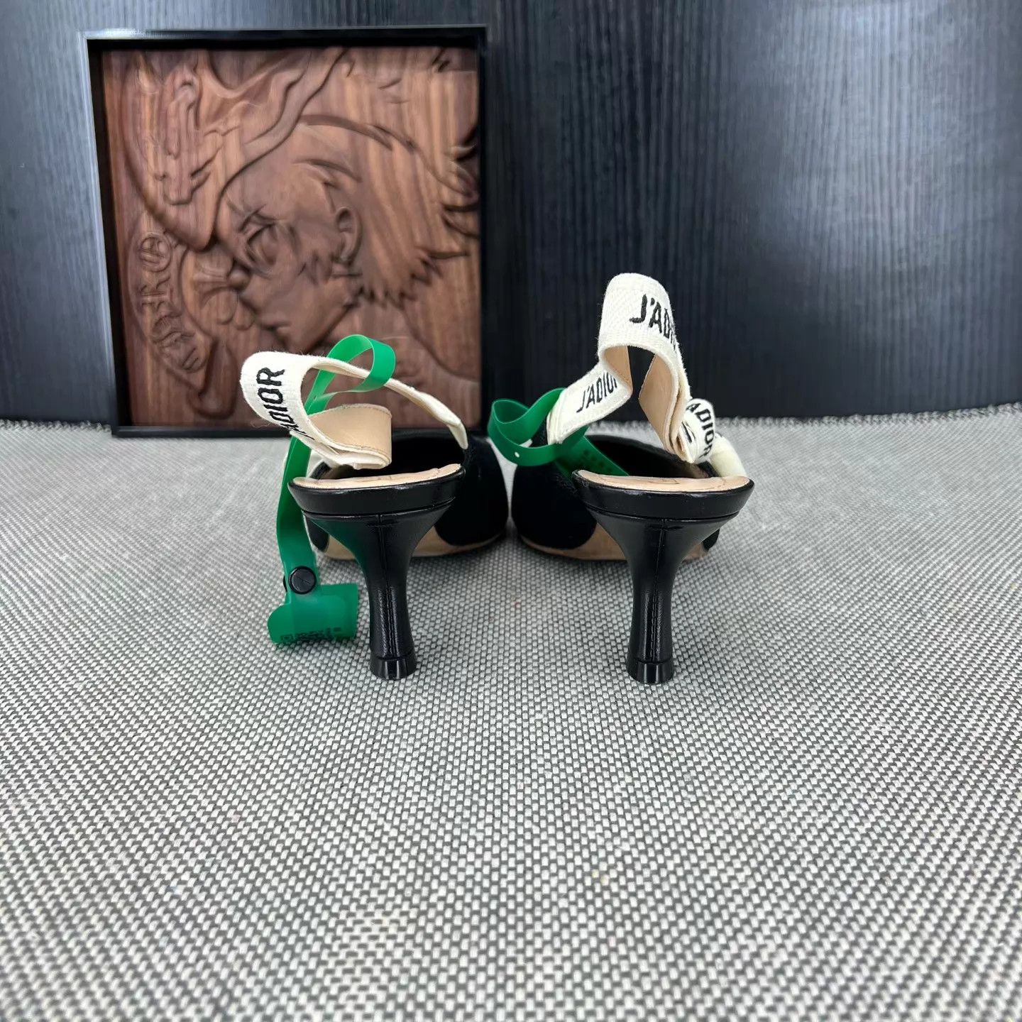 Dior DIOR J'Adior Embroidered Strap B&W Heels 35.5 Size US 5 / IT 35 - 5 Thumbnail