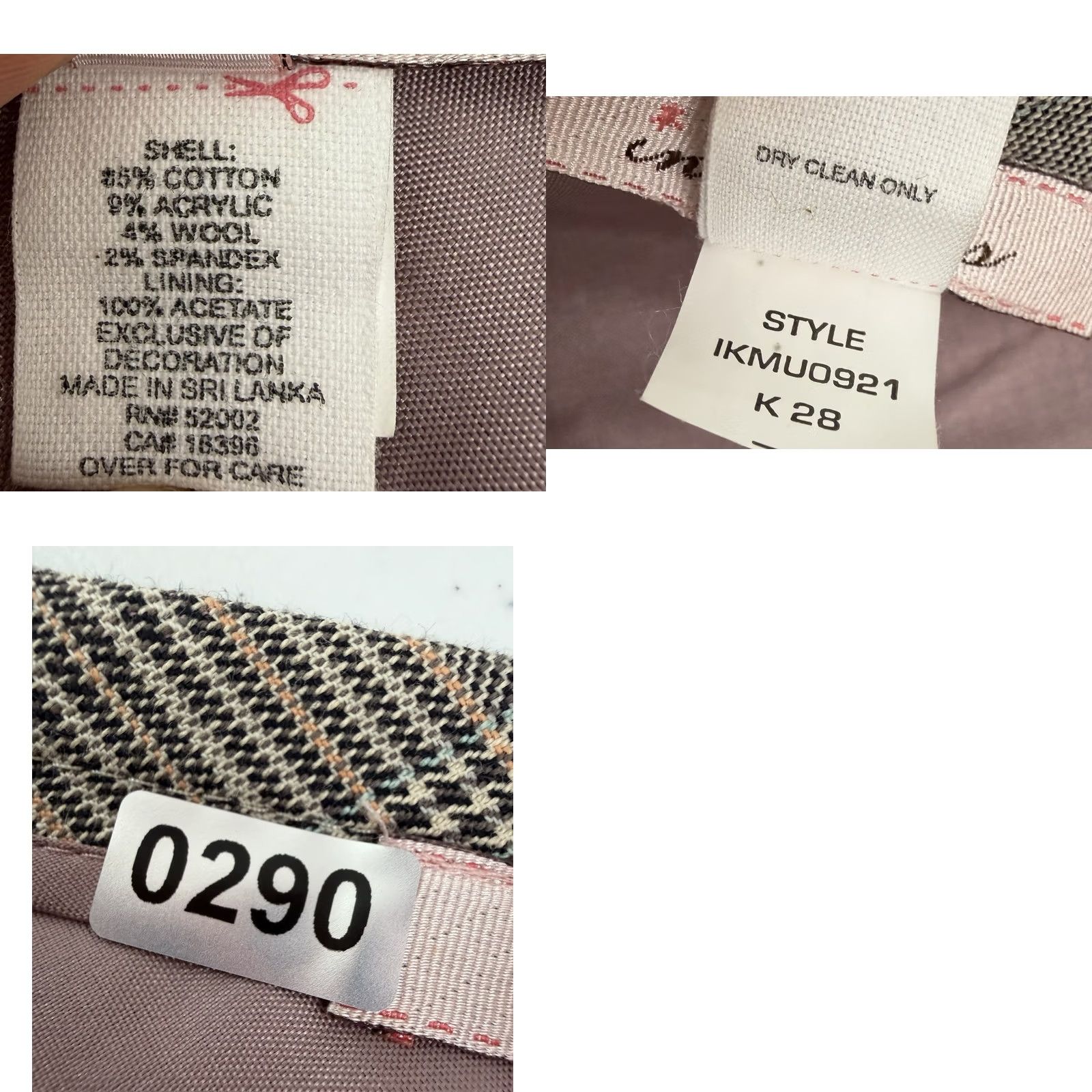 Vintage VINTAGE Intuitions Plaid Midi Skirt Womens 8 Beige Cotton Blend 90s Grunge Retro Pleated Lined Stretch Midi Skirt Size 30" / US 8 / IT 44 - 8 Thumbnail
