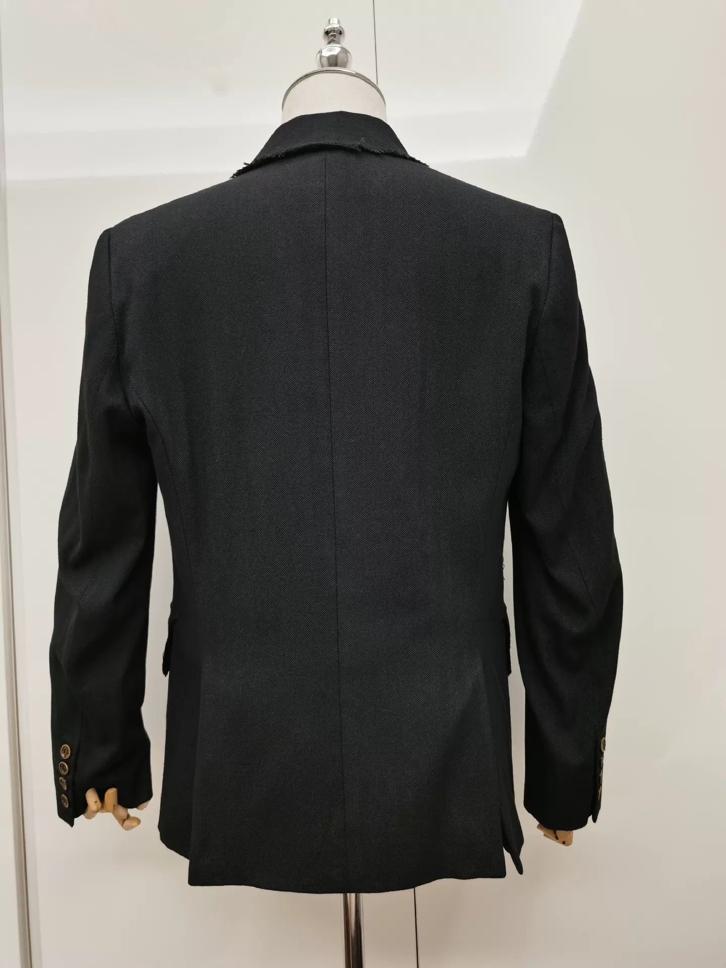 SOFTMACHINE SFTM Asymmetric Distressed Mixed Blazer 48 Size 48R - 5 Thumbnail