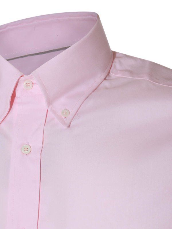 Brunello Cucinelli o1w1db10725 Basic Fit Shirt in Solid Pink Size US XL / EU 56 / 4 - 3 Thumbnail