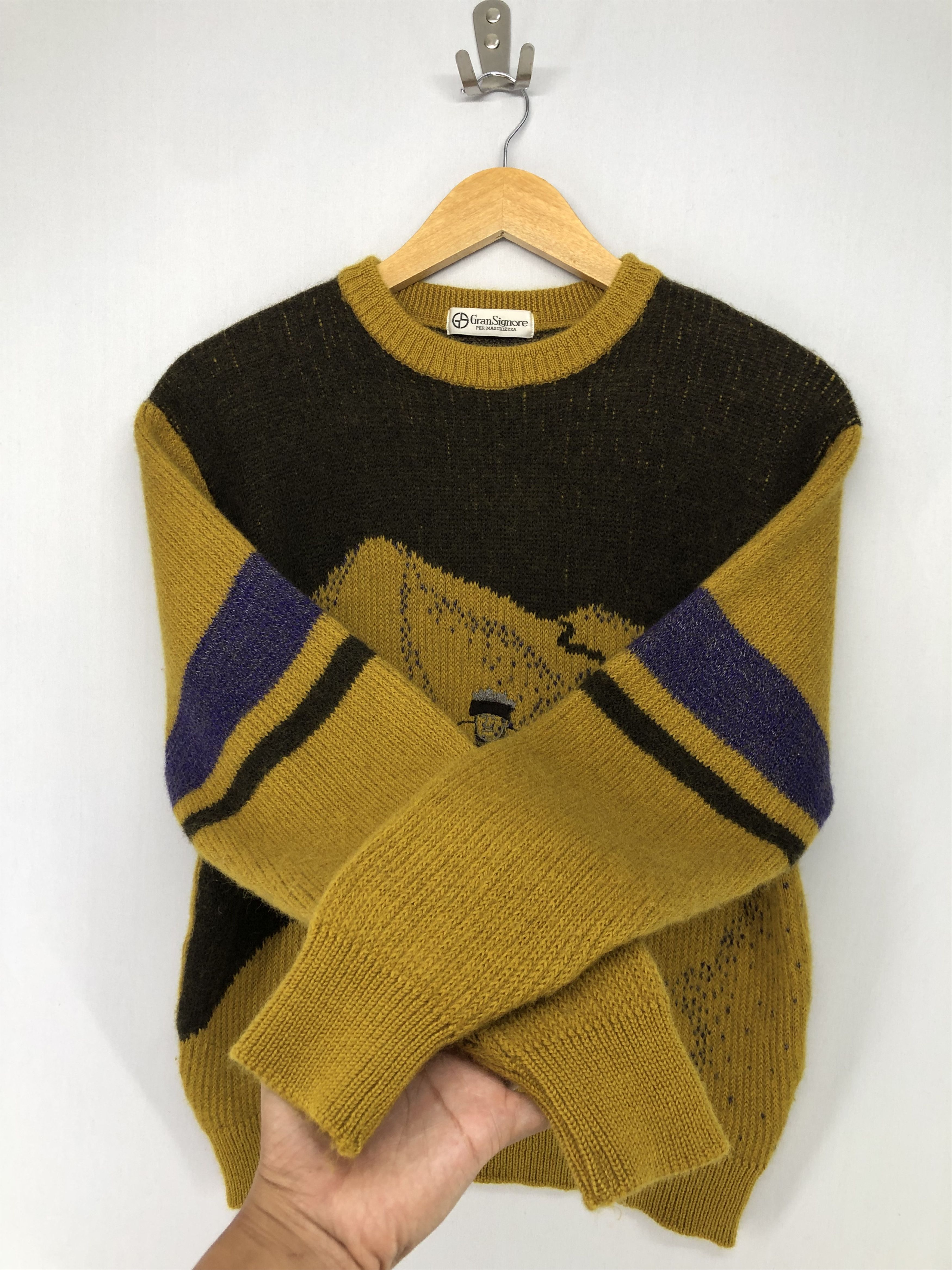 Vintage Vintage Gran Signore Wool Blend Knit Sweater Size US M / EU 48-50 / 2 - 7 Thumbnail