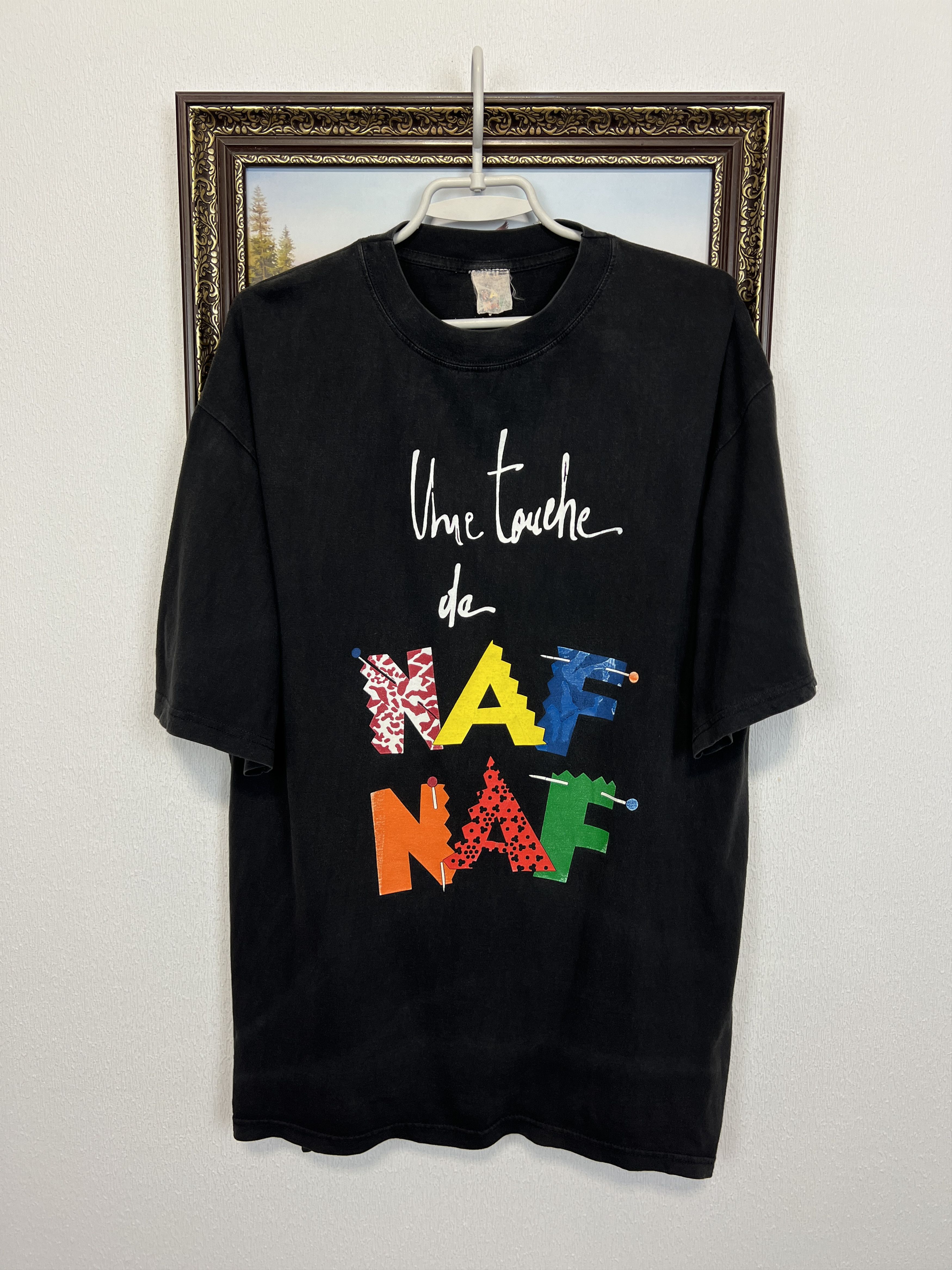 Vintage Une Touche de Naf Naf Perfume Over Print Shirt Jersey Size US XL / EU 56 / 4 - 1 Thumbnail
