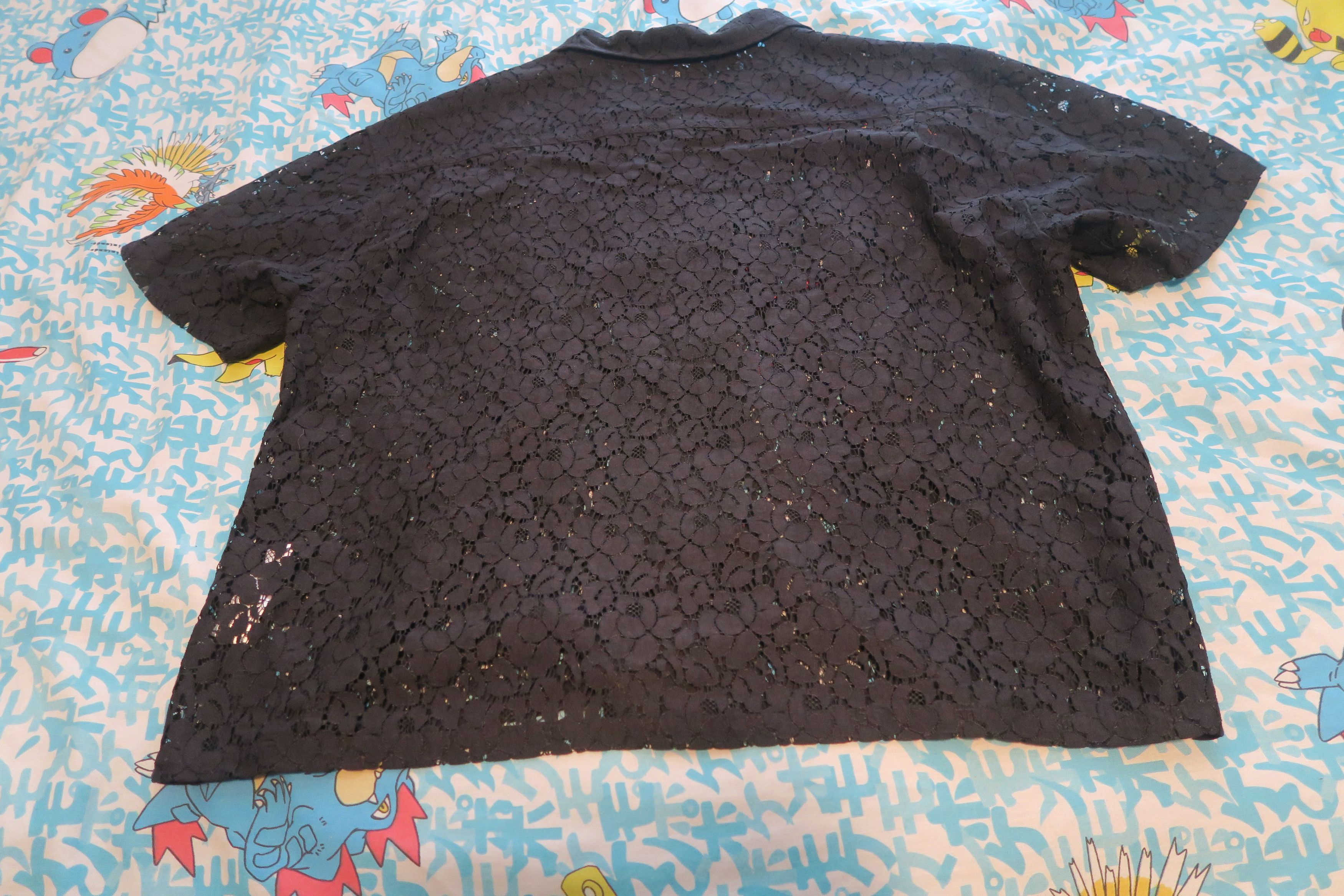 Stussy Stussy Floral Pattern Lace Button Shirt Black XL Size US XL / EU 56 / 4 - 8 Thumbnail