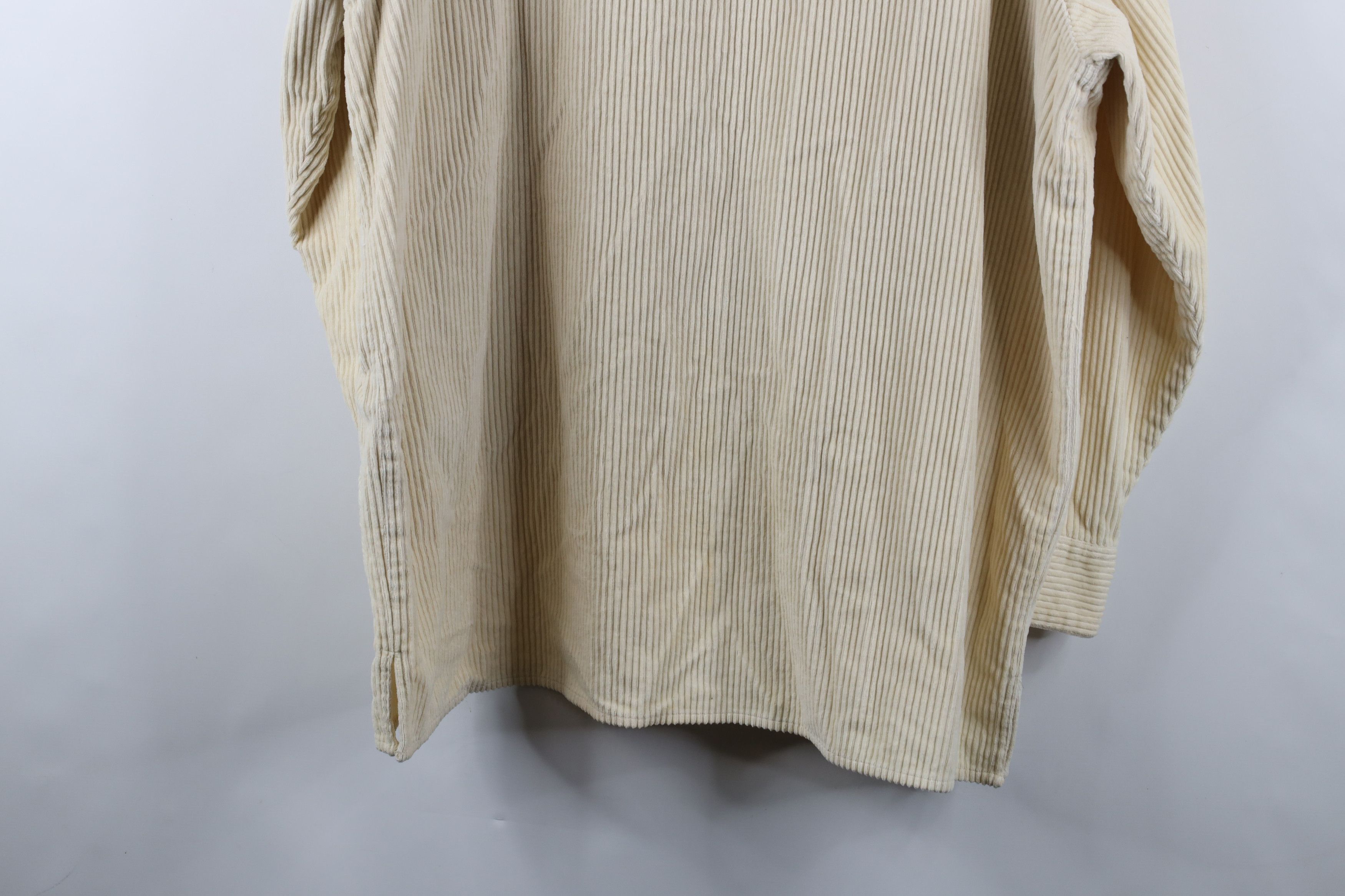 UNIONBAY × Vintage Vintage 90s Unionbay Baggy Fit Corduroy Shirt Jacket Beige Size XL / US 12-14 / IT 48-50 - 14 Thumbnail