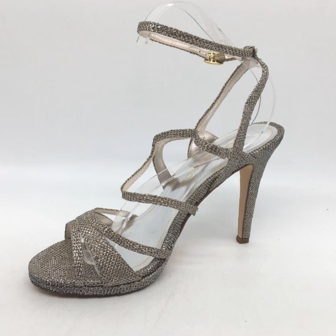Vintage VINTAGE Caparros Womens Sandal Caparros Womens Ankle Strap Sandals Metallic Buckle Slim Heels Leather 8 B New Size US 8 / IT 38 - 3 Thumbnail