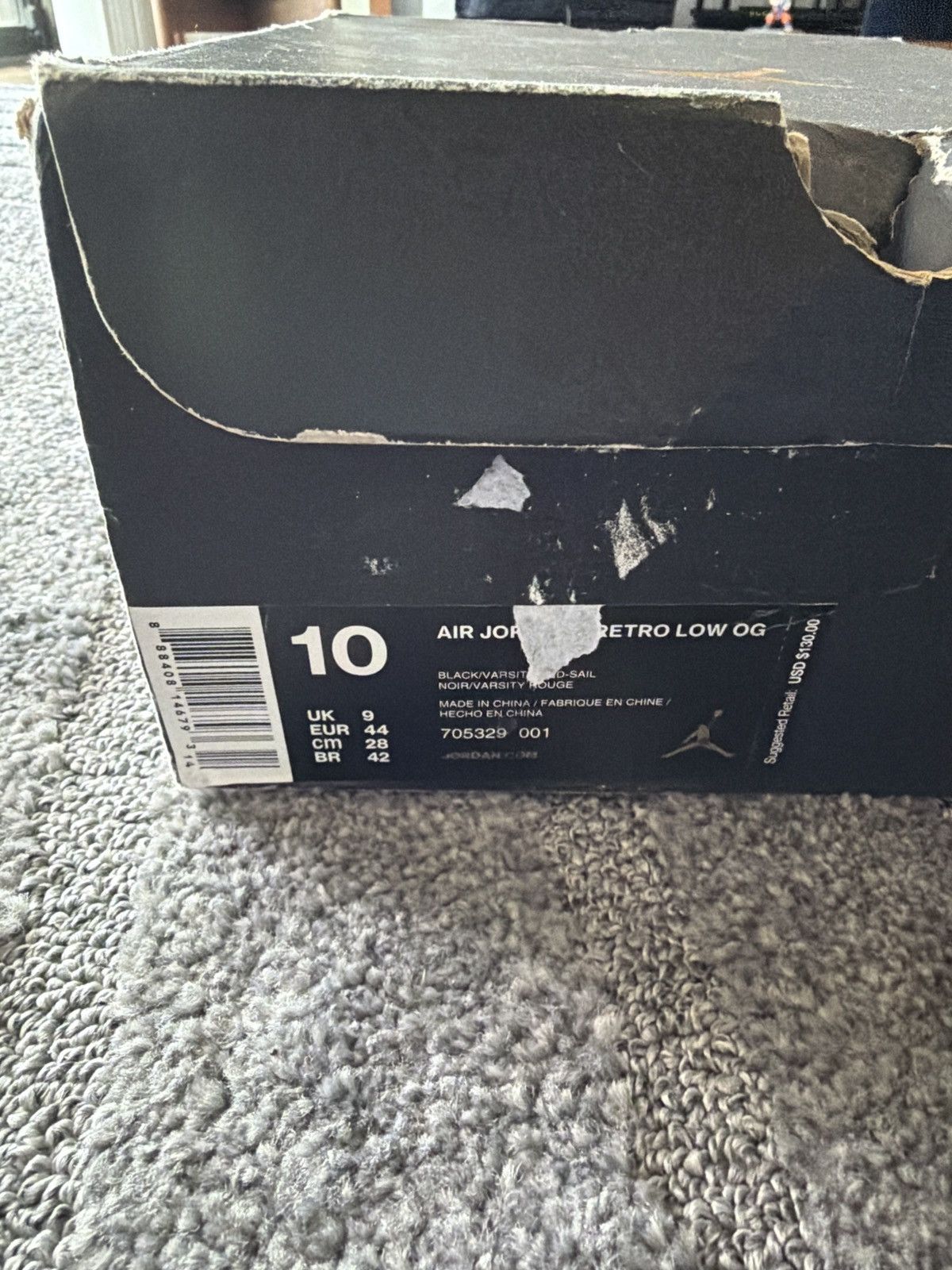 Nike 2015 bred 1 lows Size US 10 / EU 43 - 2 Thumbnail