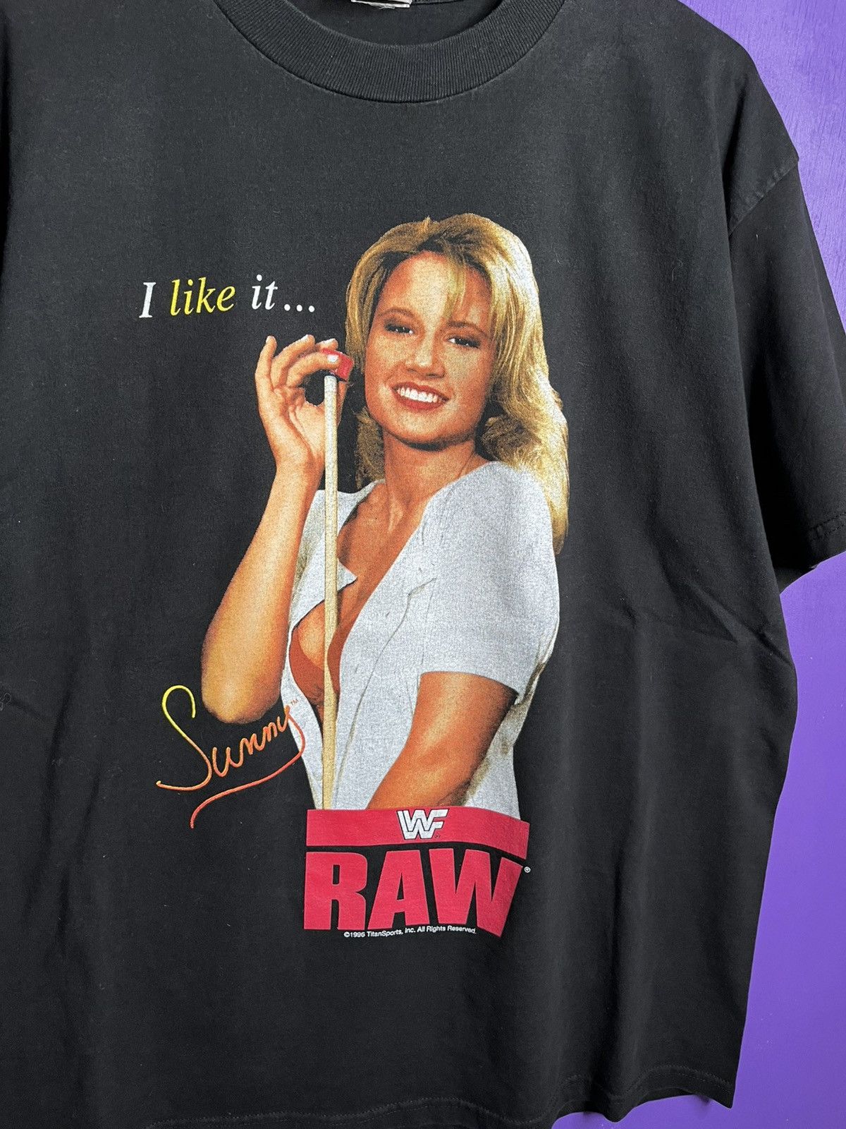 Vintage × WWF Vintage 1996 WWF Sunny I like it RAW t-shirt Size US XL / EU 56 / 4 - 3 Thumbnail