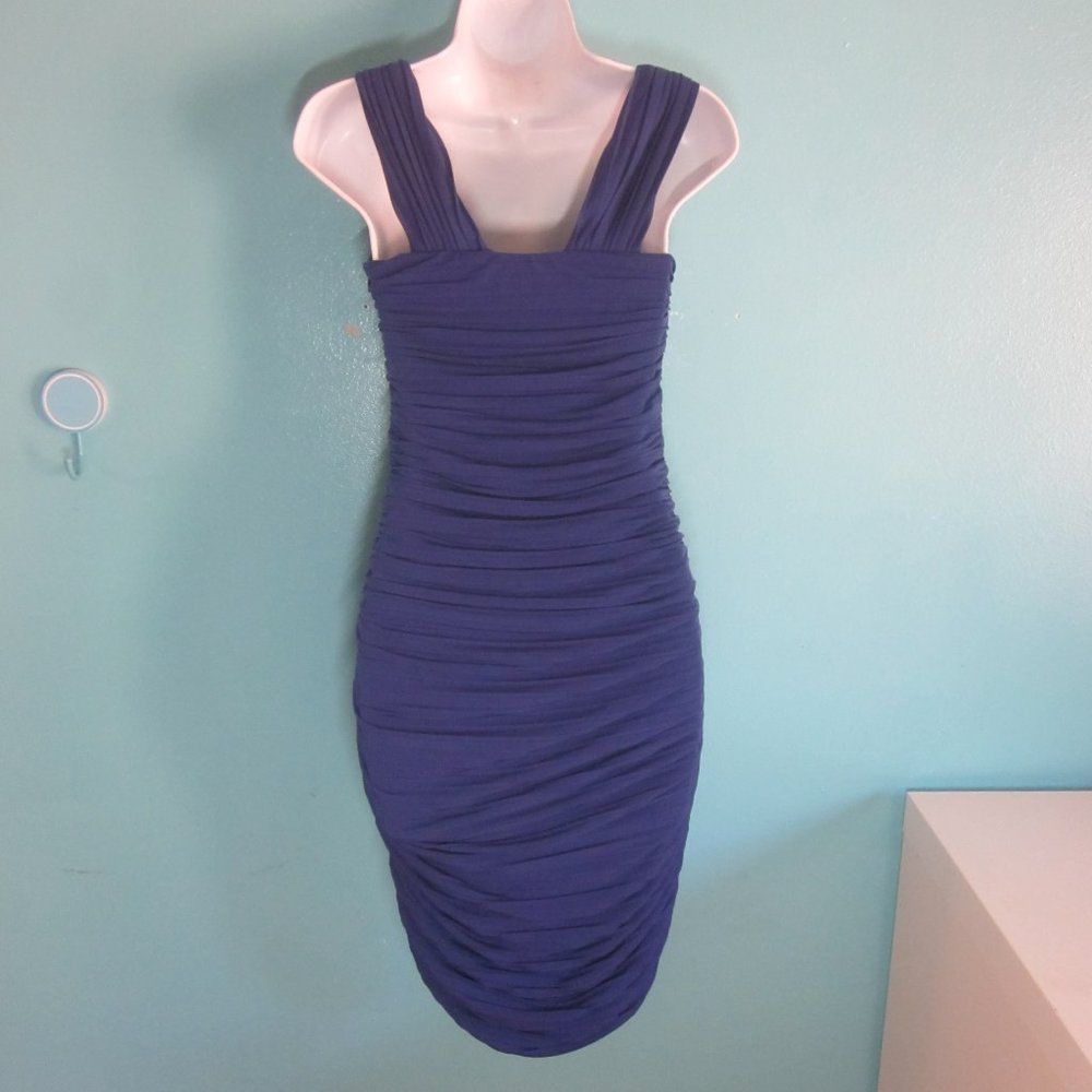Nicole Miller Nicole Miller Blue Ruched Bodycon Dress Size 2 Vintage 80's Size XS / US 0-2 / IT 36-38 - 3 Thumbnail