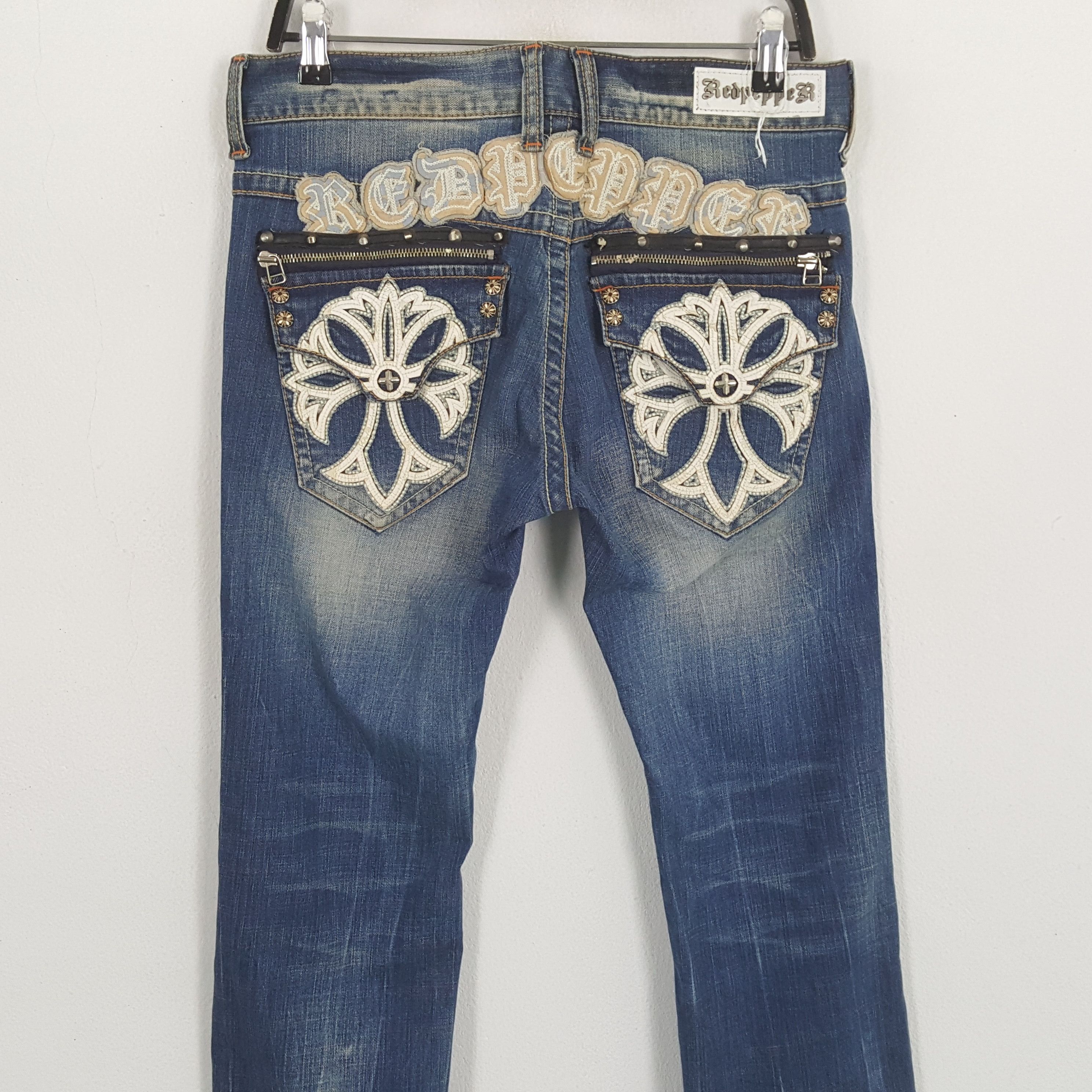 Vintage RED PEPPER Fashion Streetwear Style Jeans Size US 32 / EU 48 - 2 Thumbnail