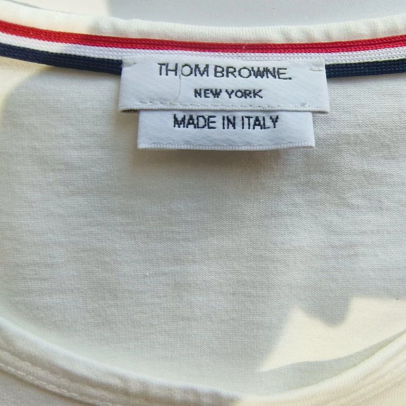 Thom Browne Thom Browne White round-neck T-shirt Size US M / EU 48-50 / 2 - 3 Thumbnail