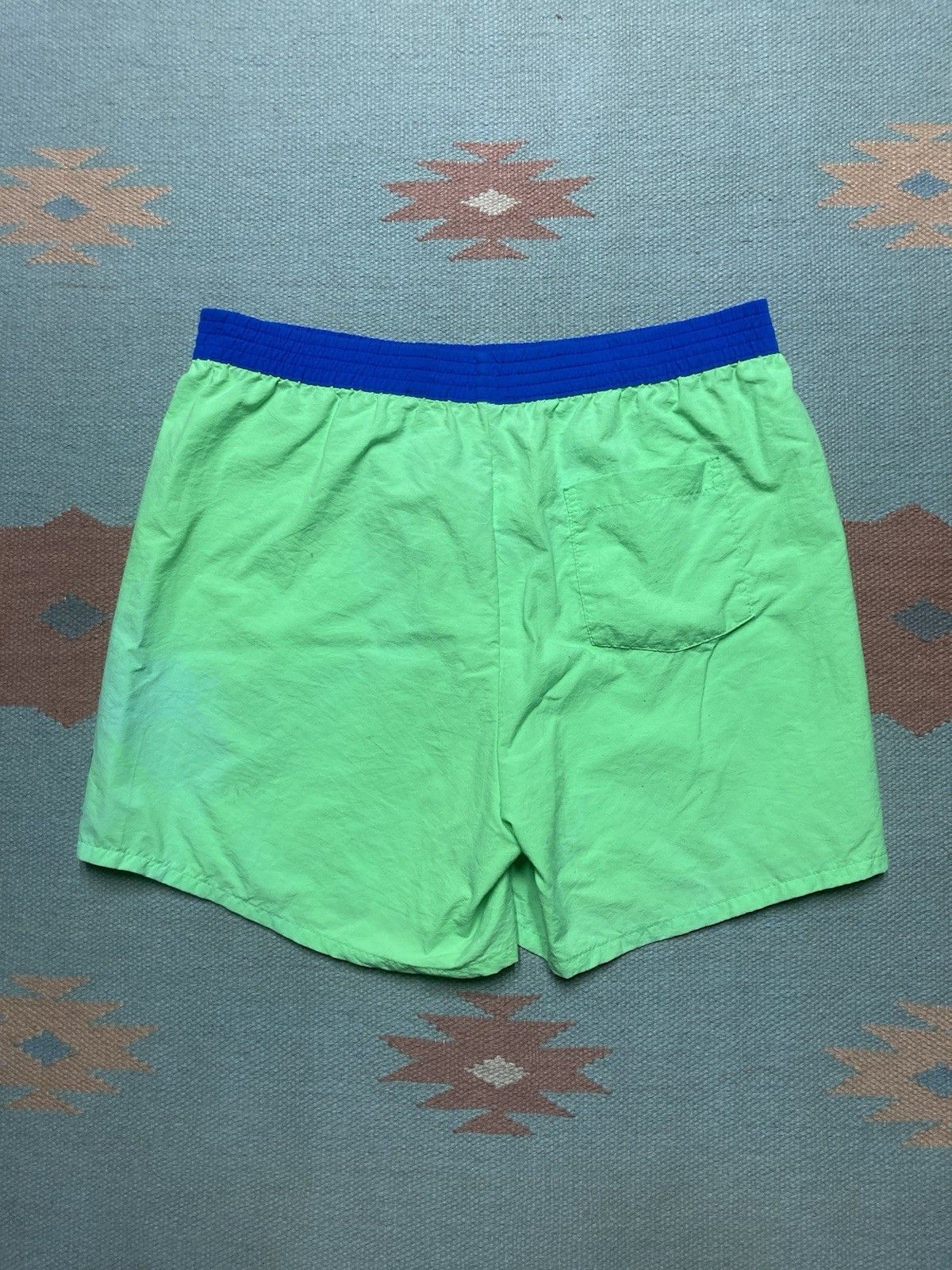 Vintage 80s fusion sport shorts neon lightweight swim trunks medium Size US 32 / EU 48 - 7 Thumbnail