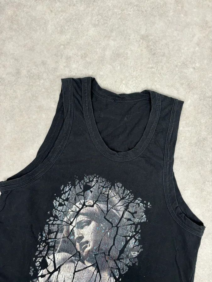 Jean Paul Gaultier 2000s Jean Paul Gaultier Black Destructured Face Tank Top Size US S / EU 44-46 / 1 - 4 Thumbnail