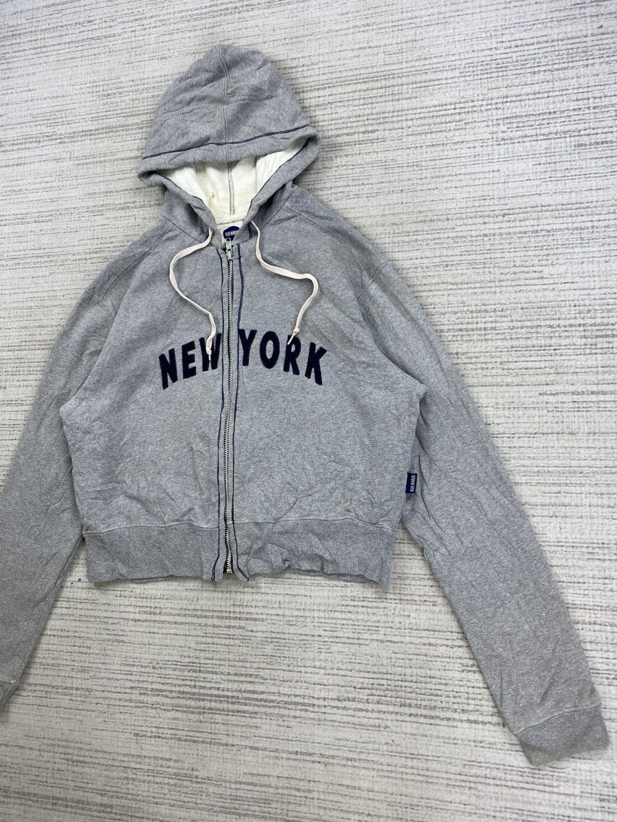 Blue Marlin × Vintage Vintage Blue Marlin Cropped Zipper Hoodie Size US M / EU 48-50 / 2 - 4 Thumbnail