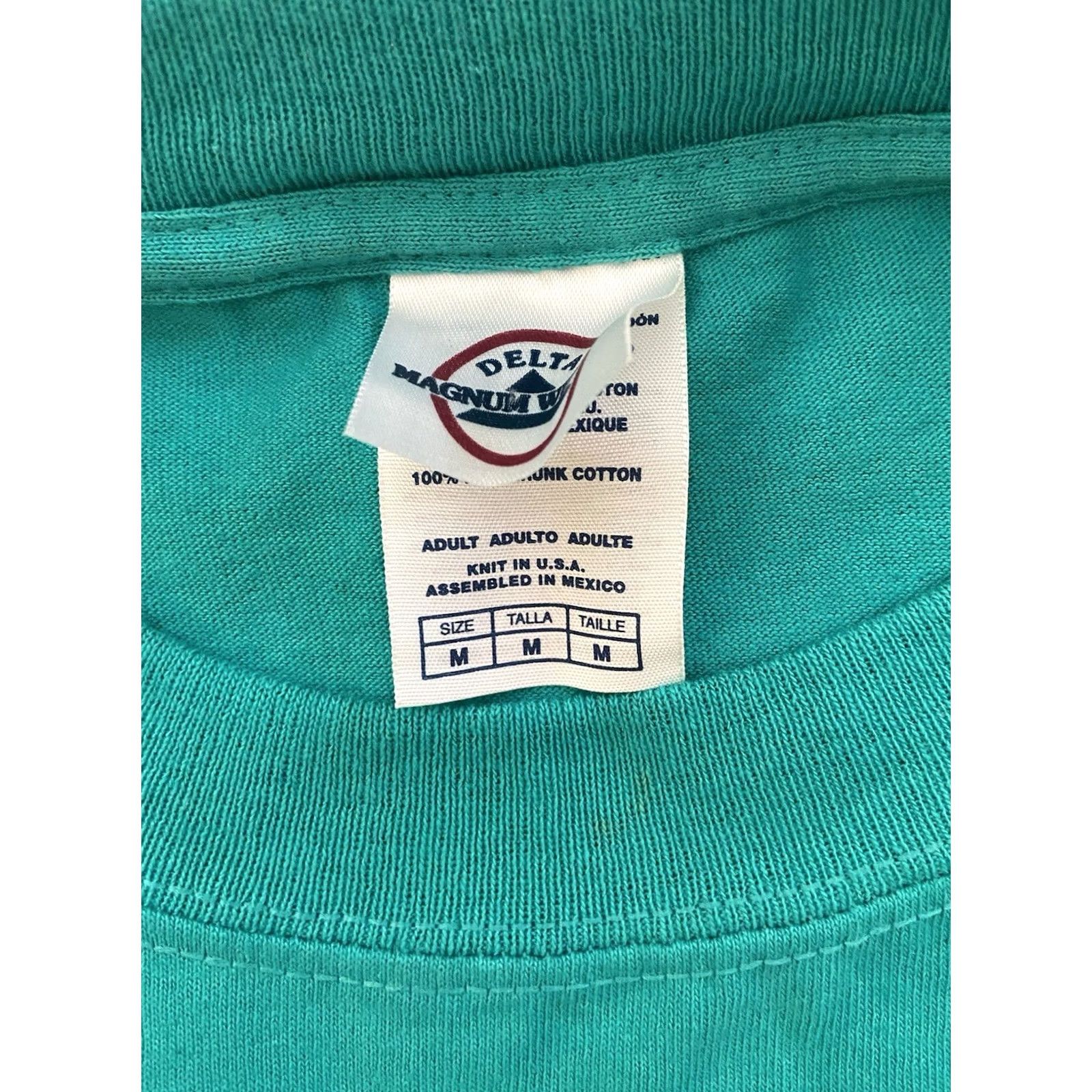 Vintage VINTAGE Y2K Excess 2004 South Beach Florida Shirt Dolphins Teal M Tourism Shirt T-Shirt Unisex Adults White Cotton Crew Neck Short Sleeve Logo Size US M / EU 48-50 / 2 - 5 Thumbnail