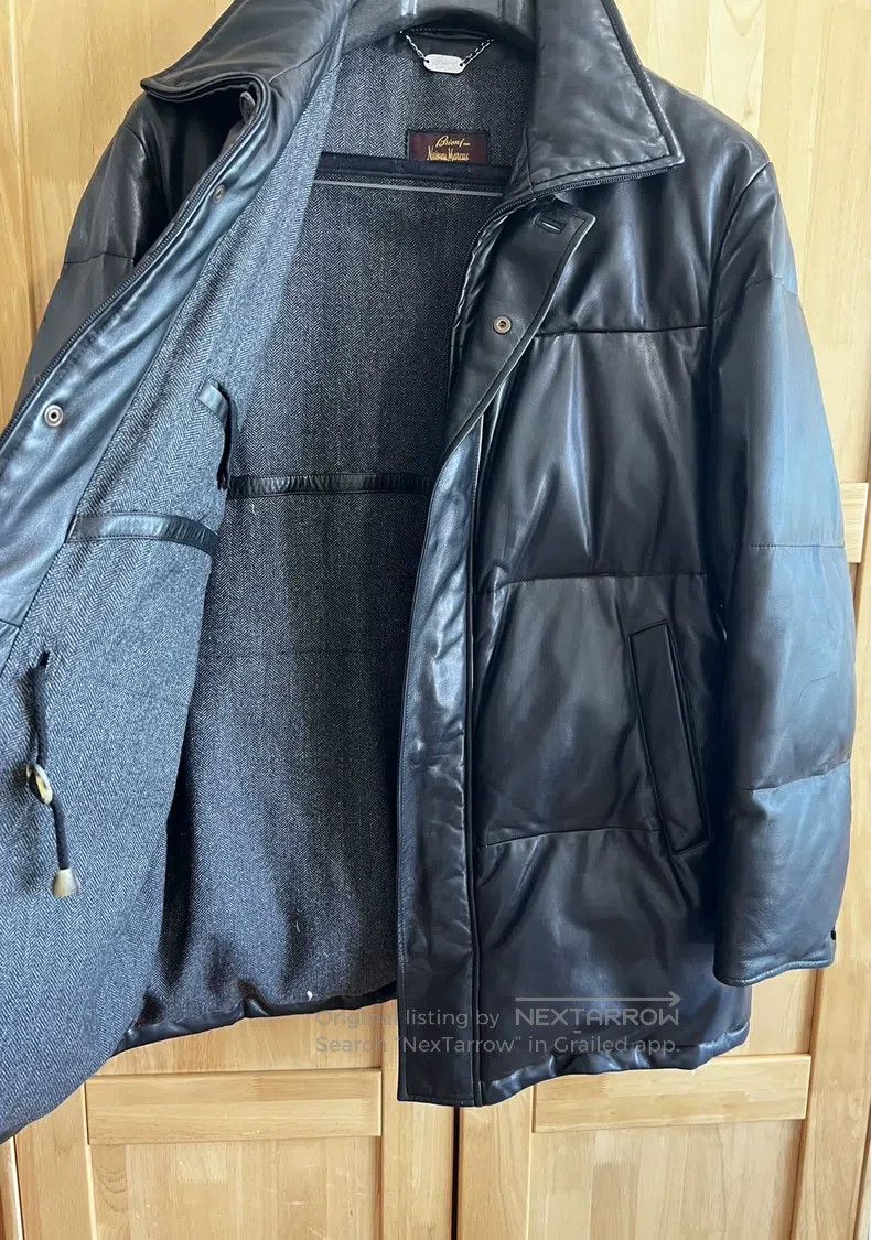 Brioni Brioni Leather Jacket Down Coat Size US XL / EU 56 / 4 - 4 Thumbnail