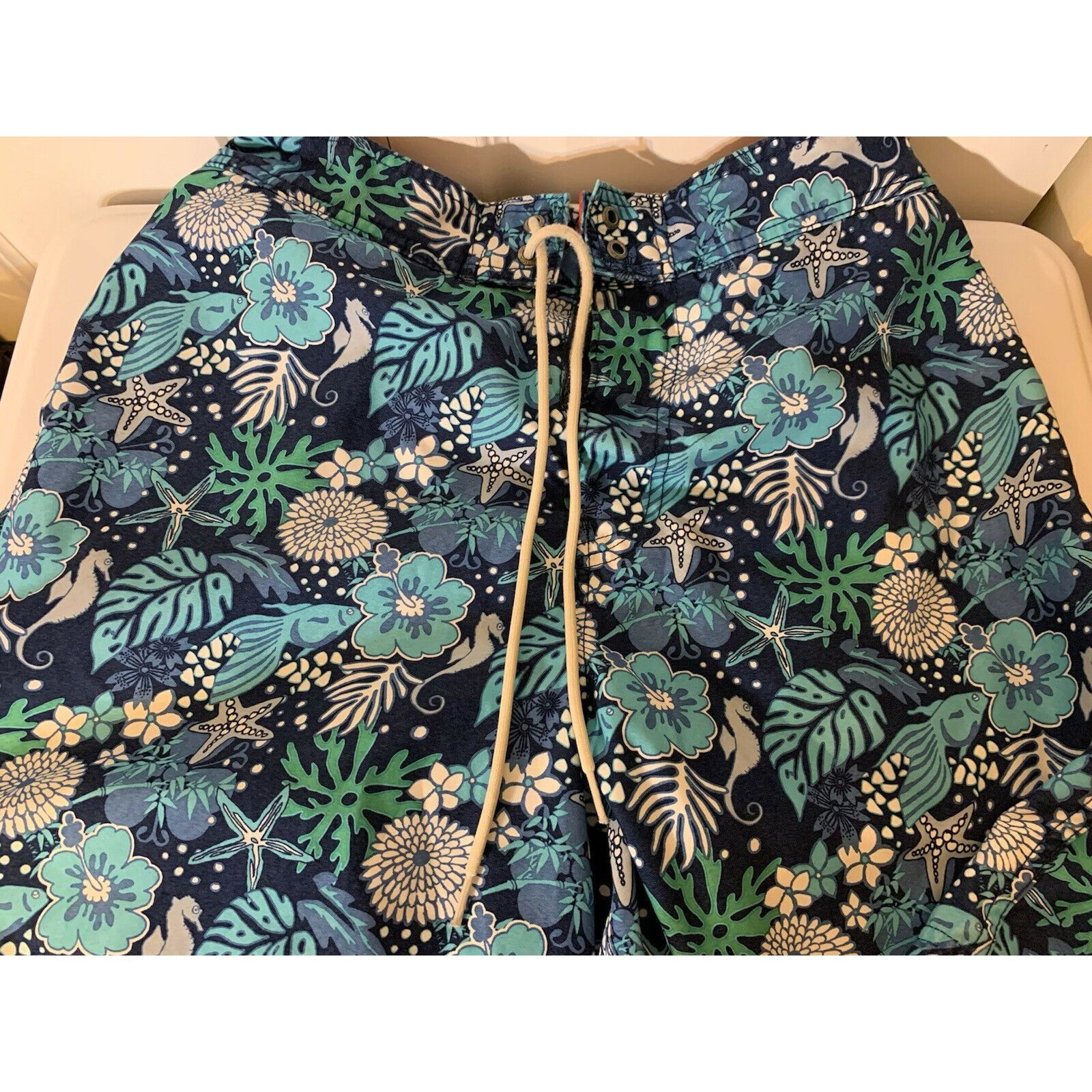 Nautica Nautica Nylon Board Shorts Swim Trunks Men’s Sz L Shells Bea Size US 35 - 1 Thumbnail