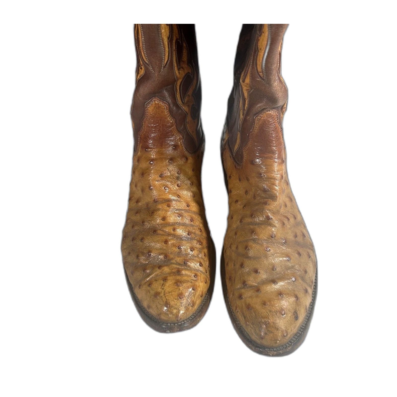 Tony Lama Tony Lama Vintage Western Leather Boots Quill Ostrich Skin B Size US 11 / EU 44 - 9 Thumbnail