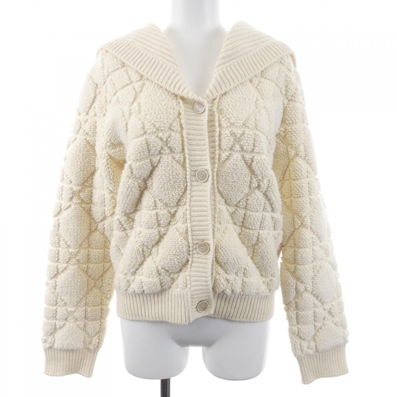 Dior Dior Christian Dior MACROCANNAGE Cashmere Blend Cardigan Textile Tops 514G14A3400 DUTY FREE for USA Size ONE SIZE - 1 Thumbnail