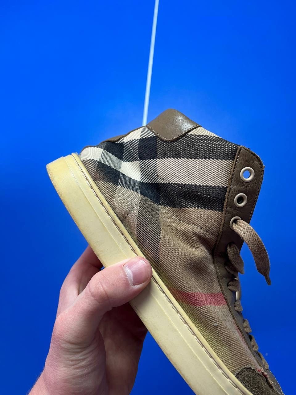 Burberry Authentic BURBERRY High Top House Nova Check Men’s Trainers Size US 8 / EU 41 - 13 Thumbnail