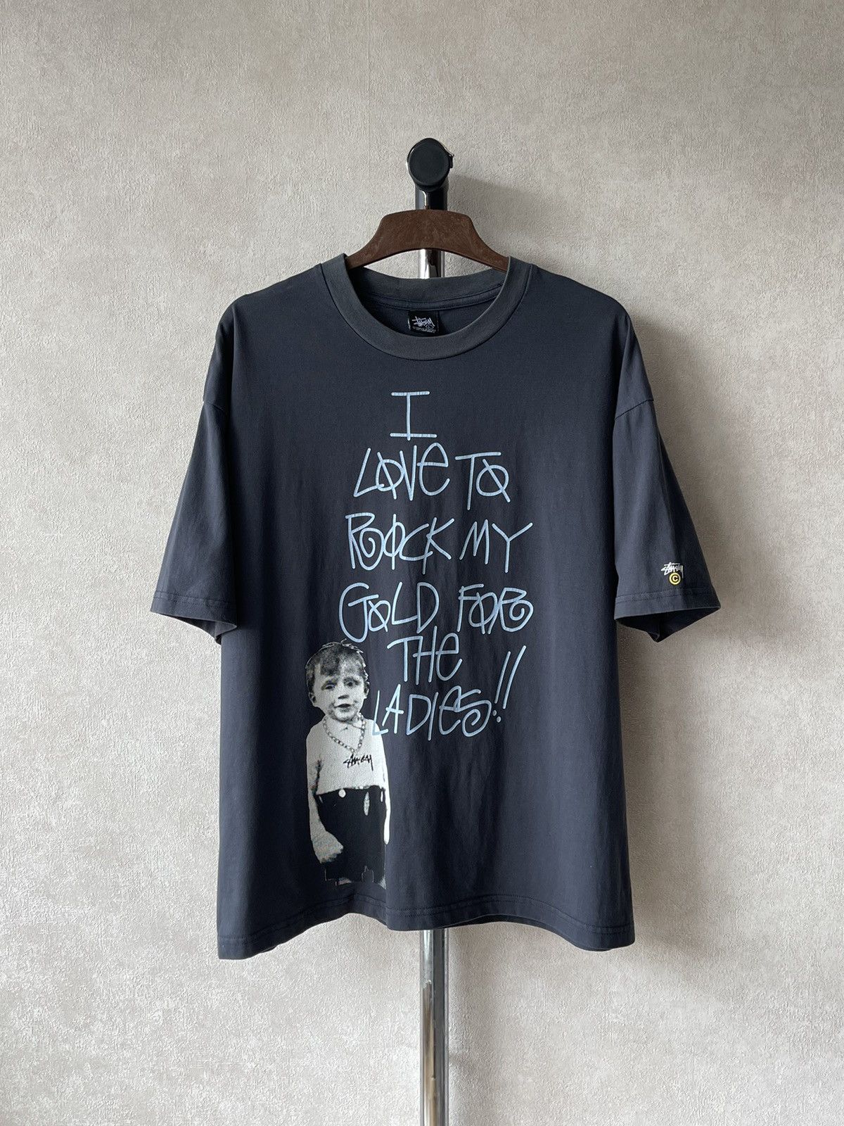Stussy × Vintage 1992 Stussy “Stusnics”T-Shirt Pump it Up 90s