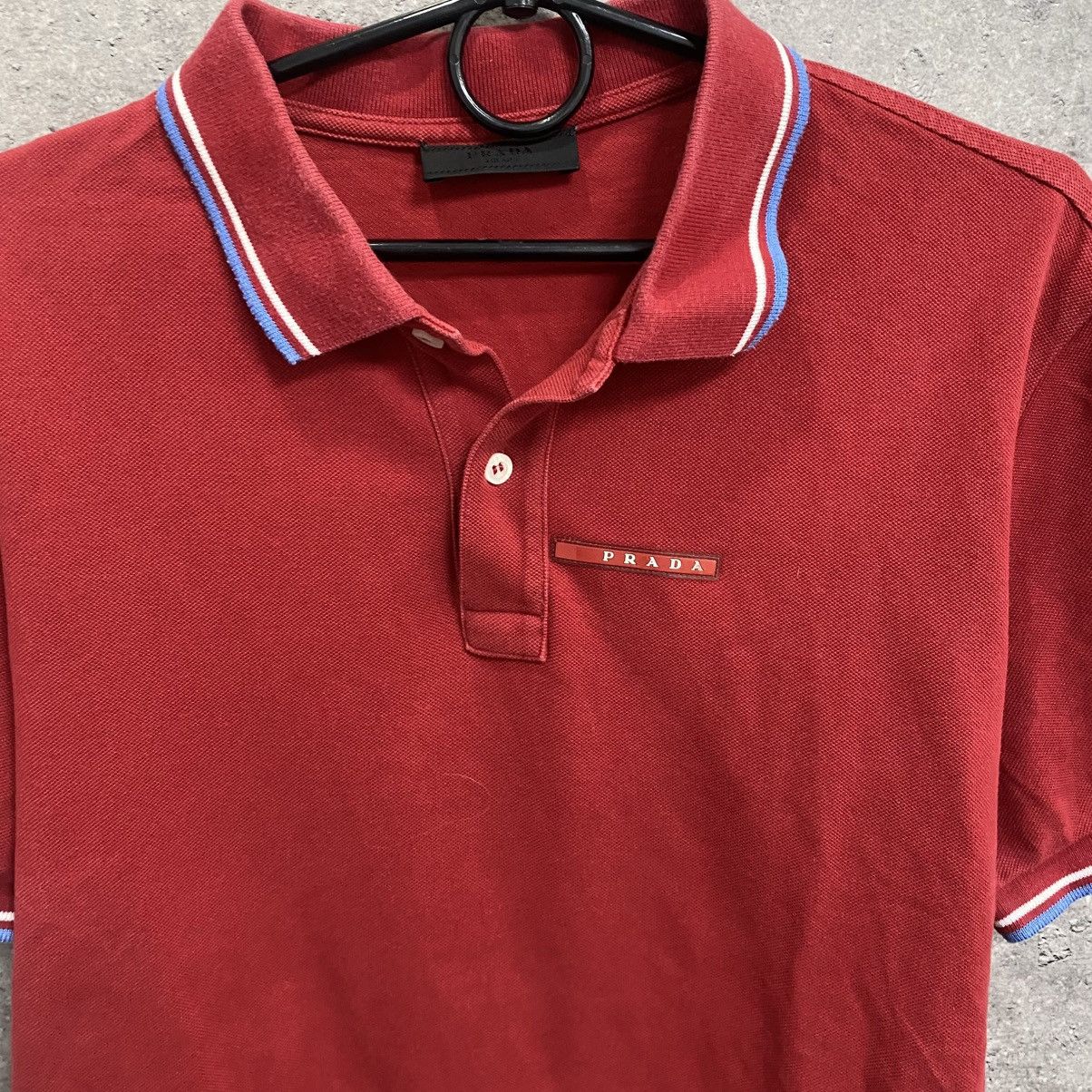 Prada Prada Polo T-Shirt Red Tab Size US XL / EU 56 / 4 - 4 Thumbnail