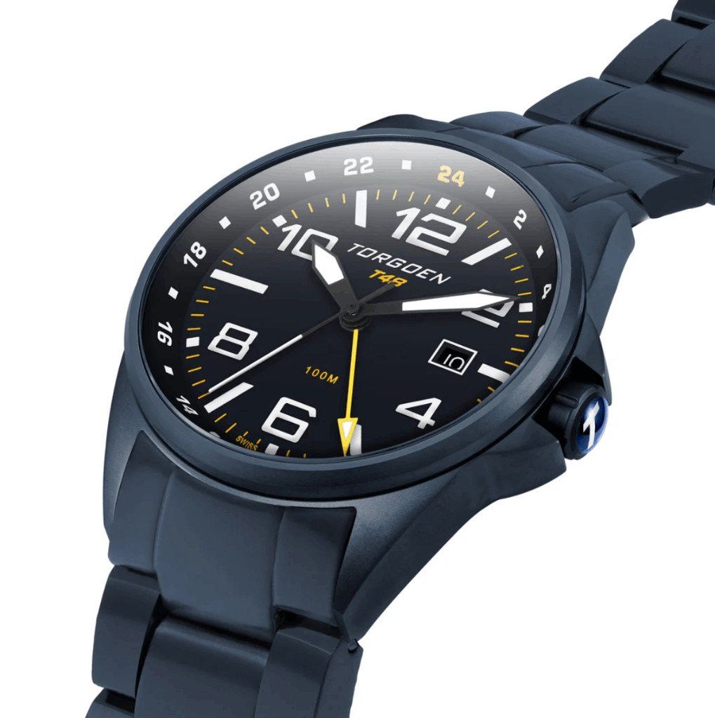 Other New Torgoen TN-1316 T48 Yellow Navy 44mm Silicone Strap Wat Size ONE SIZE - 8 Thumbnail