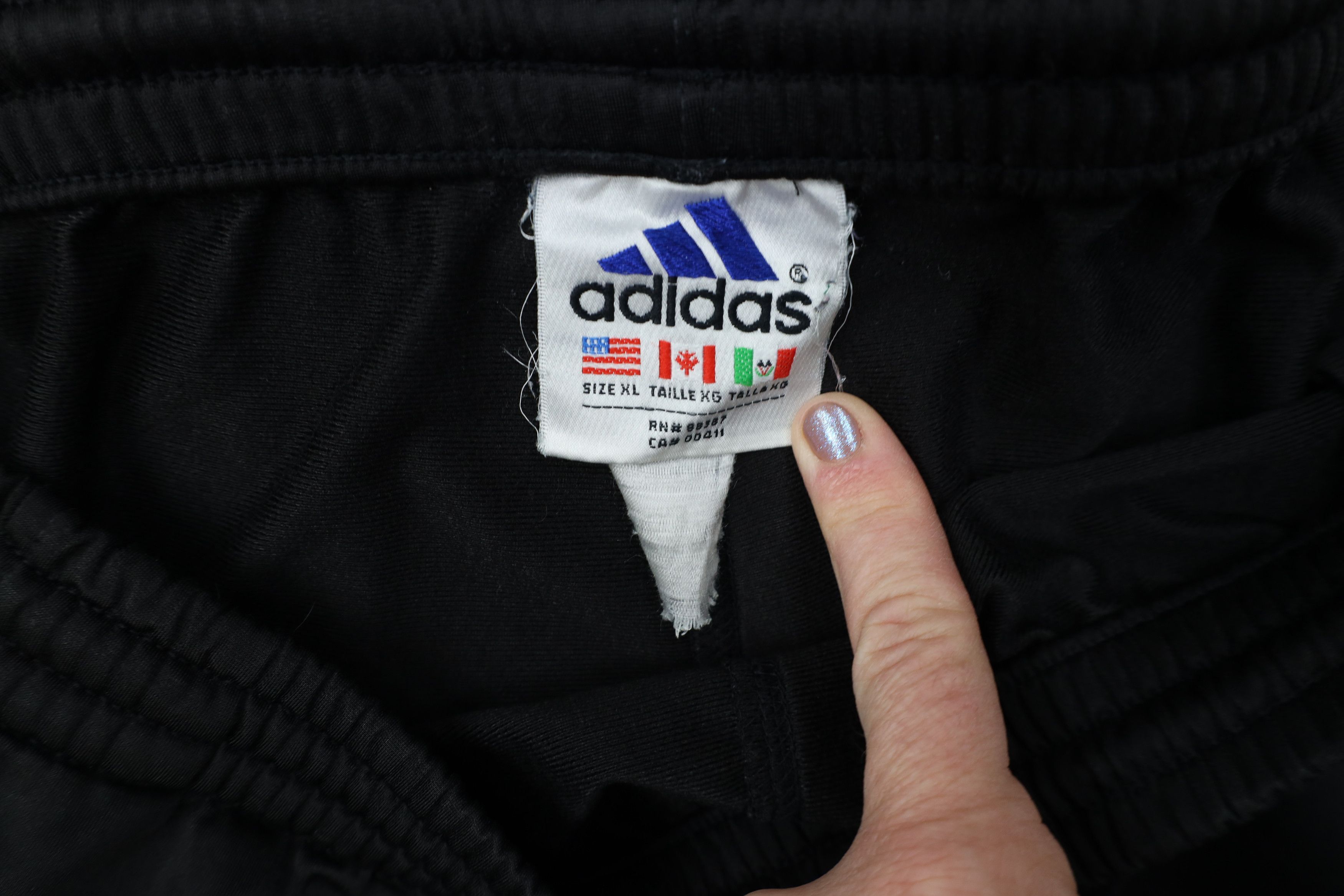 Adidas Vintage 90s Adidas Spell Out Wide Leg Cargo Pants Black Size US 38 / EU 54 - 10 Thumbnail