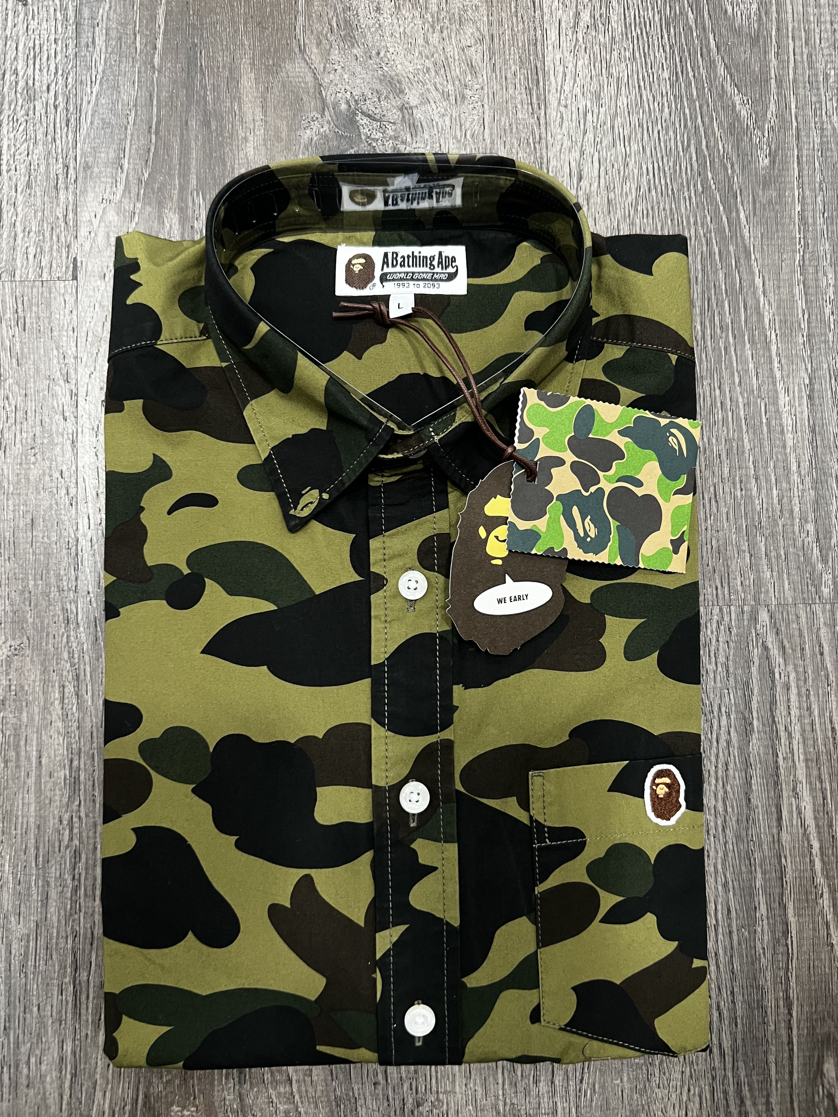 Bape Bape 1st camo BD L/S Button Up Tee Sz L New Size US L / EU 52-54 / 3 - 2 Thumbnail