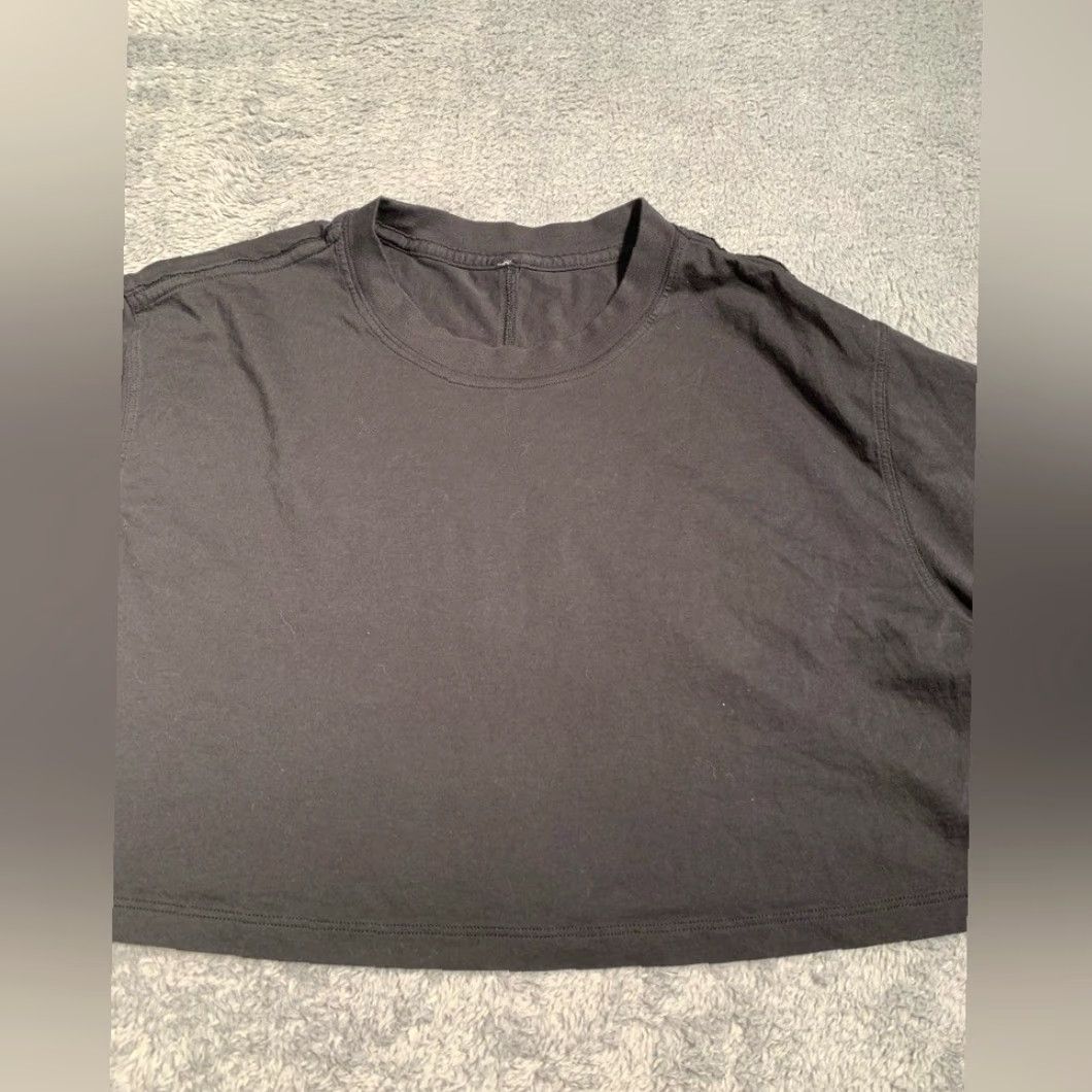 Lululemon Lululemon Black Women's Crop Top M Regular Casual Shirt Women Mens? Wait. Size M / US 6-8 / IT 42-44 - 3 Thumbnail