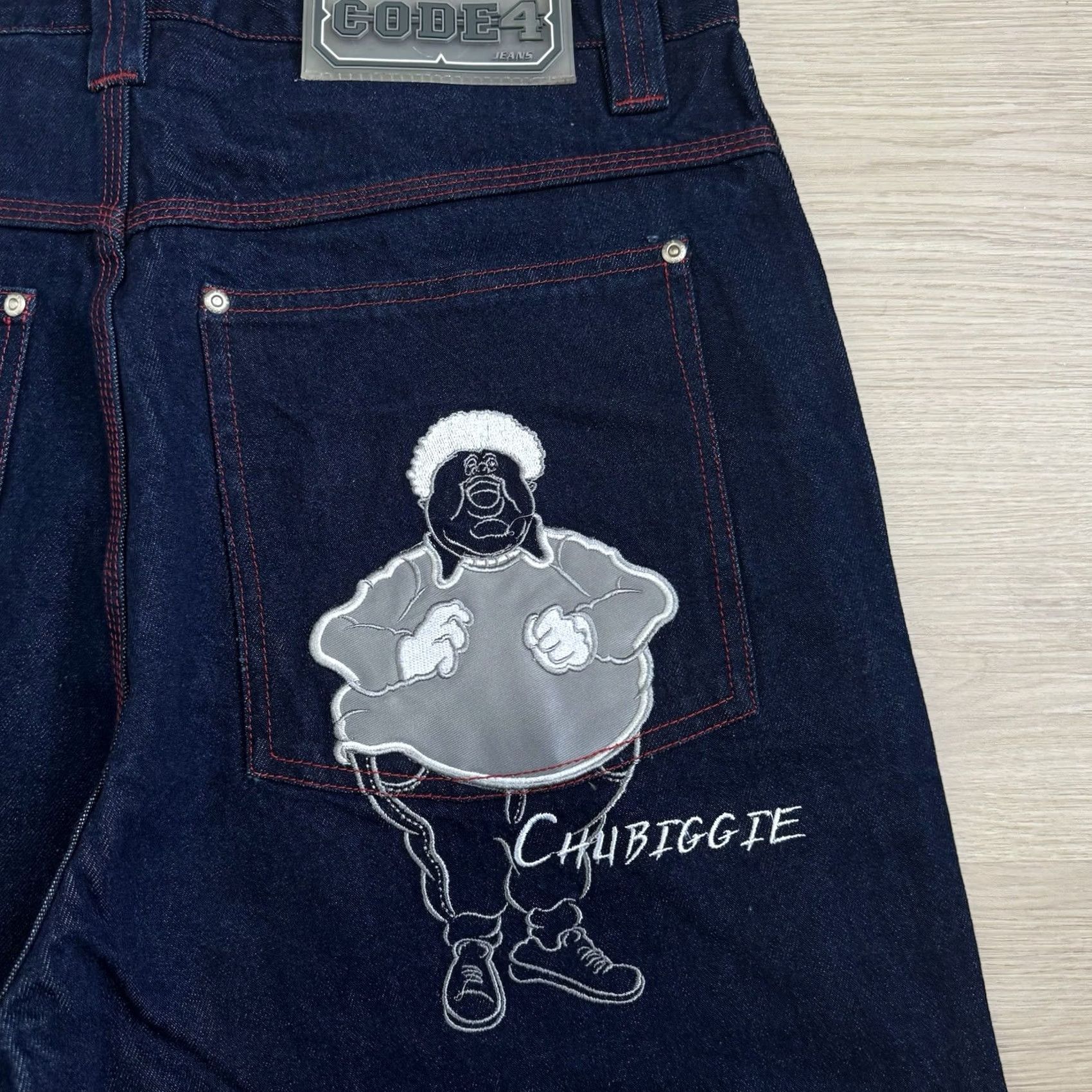 Fubu VINTAGE Chubiggie Jeans Baggy Style Denim 38x34 Men Blue JNCO Style NY Skate 90s 2000s Mens Size US 38 / EU 54 - 5 Thumbnail