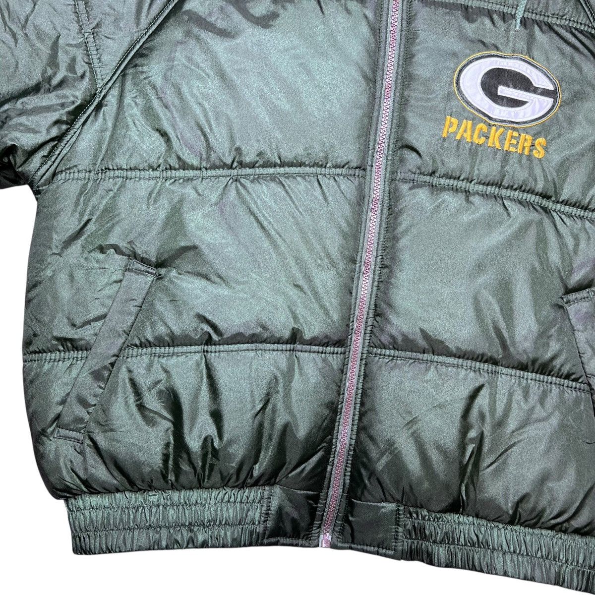 NFL 1990s NFL Green Bay Packers Game Day Spell Out Puffer Jacket Size US L / EU 52-54 / 3 - 12 Thumbnail