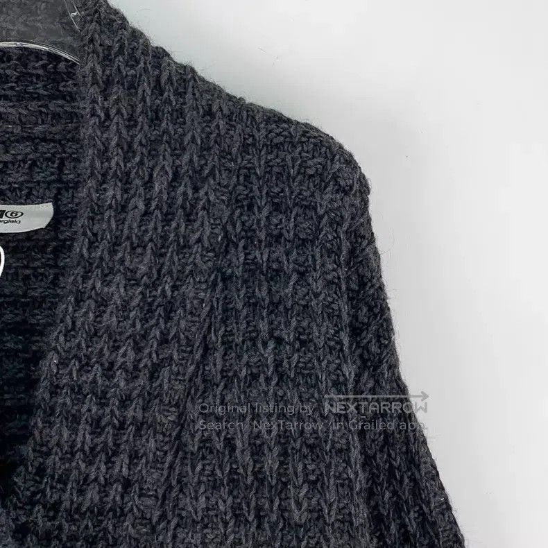 Maison Margiela Maison Margiela Dark gray knitted cardigan coat Size S / US 4 / IT 40 - 3 Thumbnail