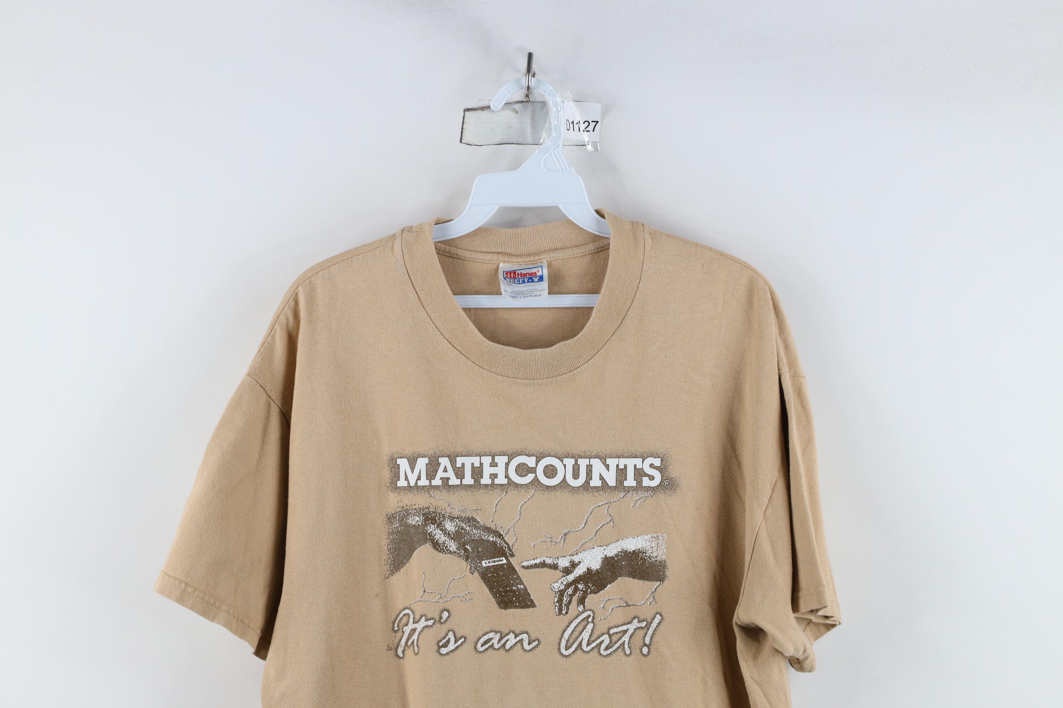 Vintage Vintage 90s Spell Out Math Counts Short Sleeve T-Shirt Size US L / EU 52-54 / 3 - 2 Thumbnail