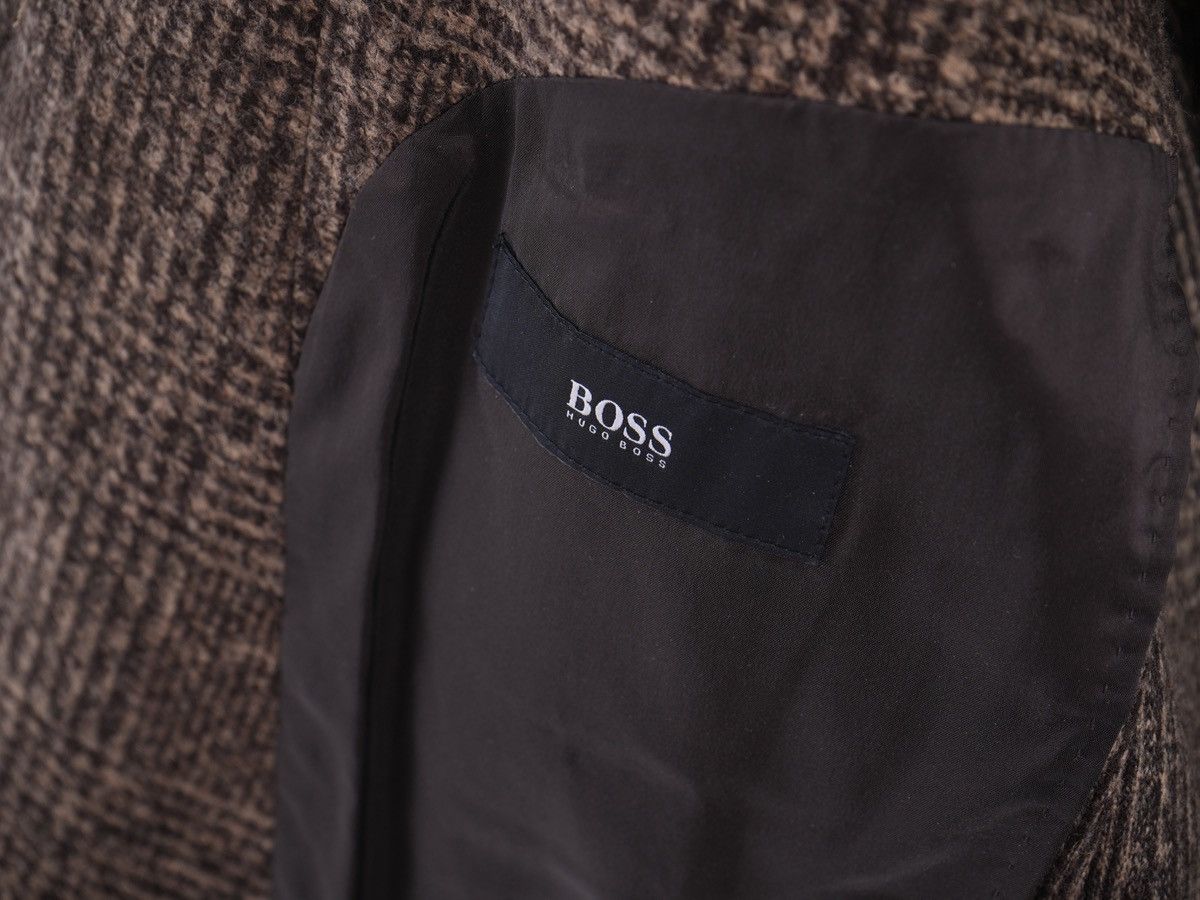 Hugo Boss HUGO BOSS MENS Blazer Jacket brown wool checked 50 Size 44R - 3 Thumbnail