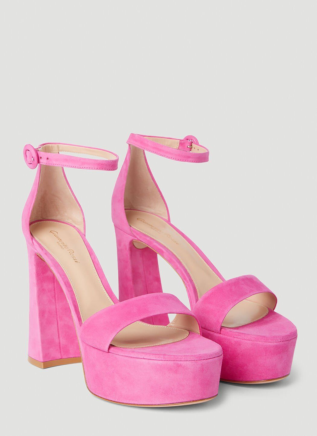 image of Gianvito Rossi Holly High Heel Shoes Sandals In Pink, Women's (Size 9)