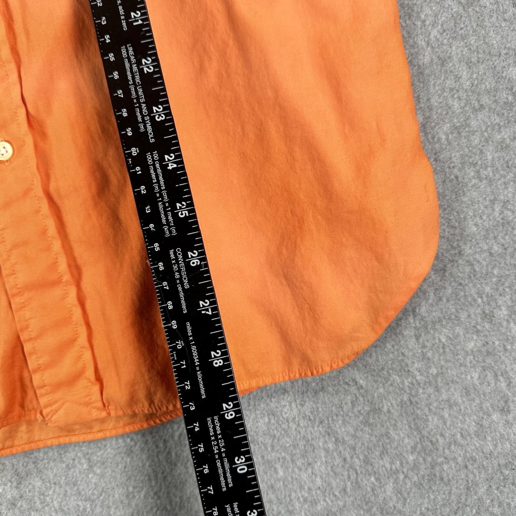 Ralph Lauren Ralph Lauren Shirt Mens M Orange Solid Button-Up Long Sleeve Custom Fit Casual Size US M / EU 48-50 / 2 - 6 Thumbnail