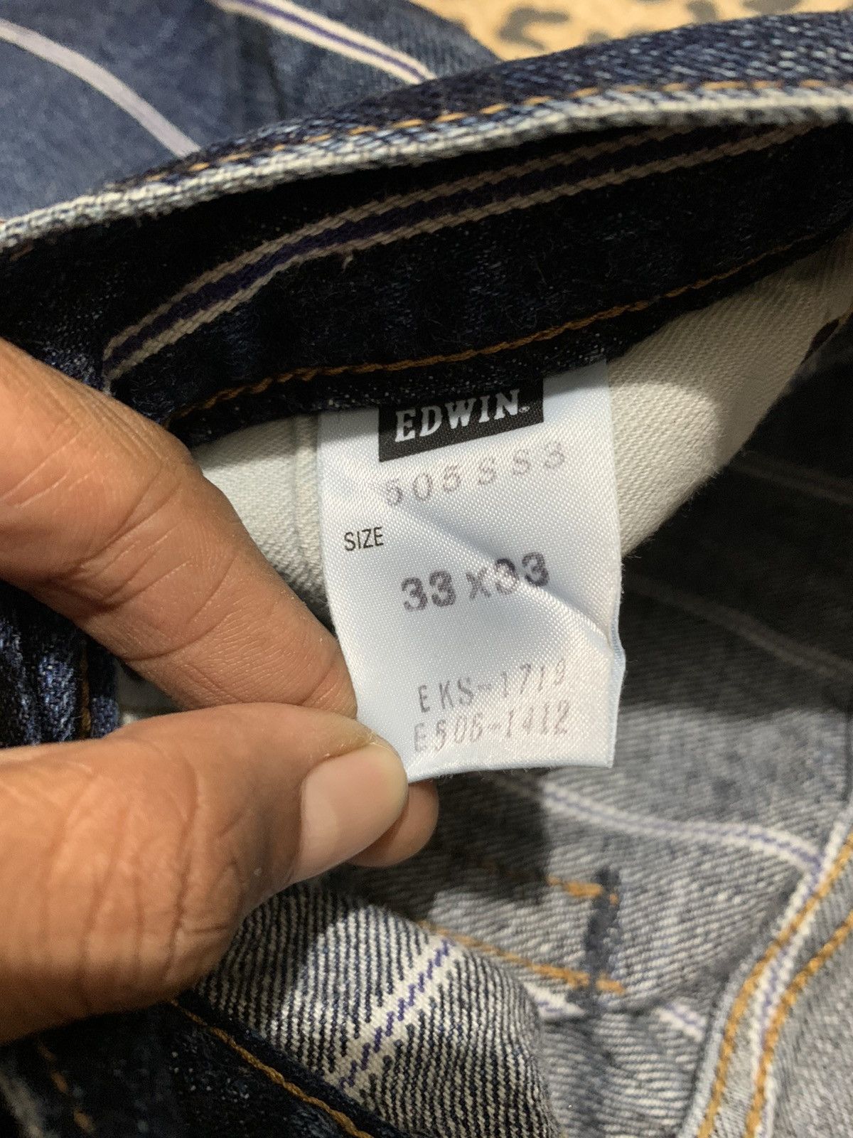 Edwin × Vintage Vintage Edwin Stripe Selvedge Jeans Size US 33 - 3 Thumbnail