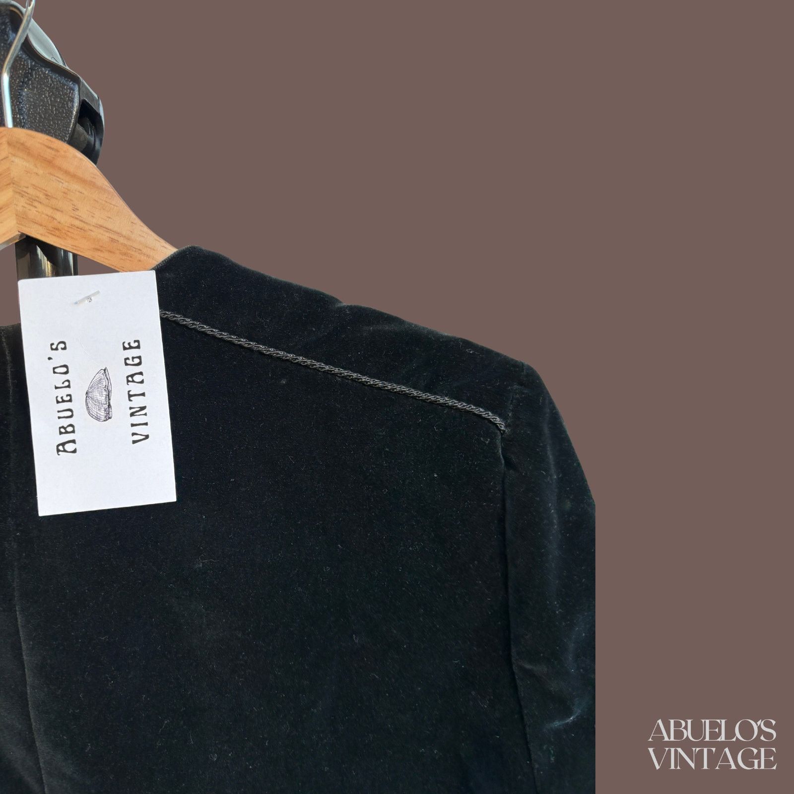 Vintage VTG Velvet Jacket | I. Magnin Black | Minimal Core Size S / US 4 / IT 40 - 4 Thumbnail