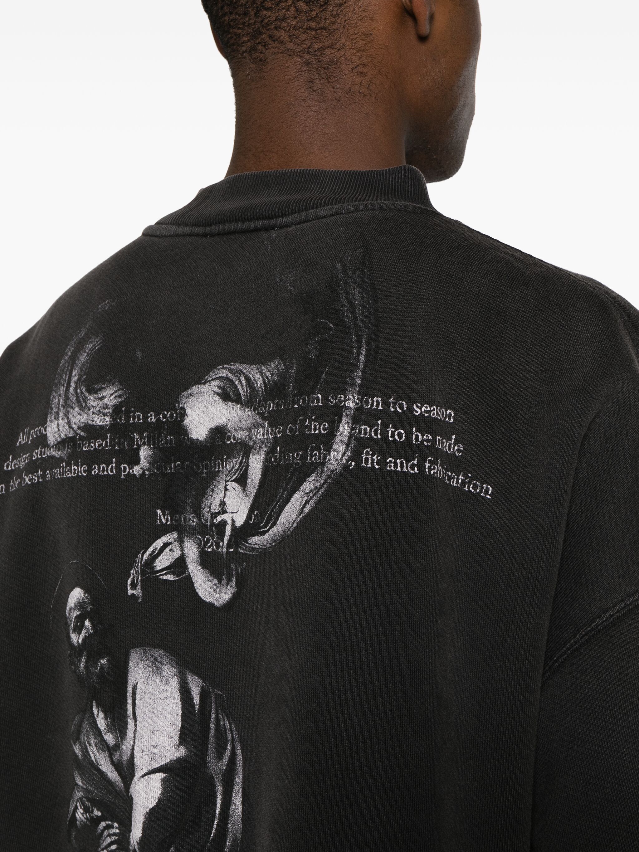 Off-White o1s22i1n1124 Crewneck Sweatshirt in Black Grey Size US S / EU 44-46 / 1 - 5 Thumbnail