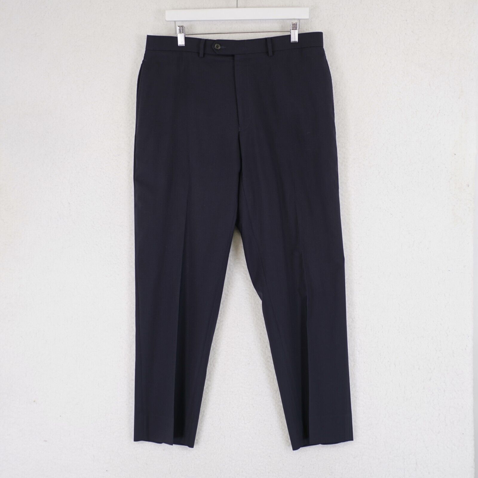 Lauren Ralph Lauren Lauren Ralph Lauren Total Comfort Wool Blue Flat Front 34/30 Size 34R - 1 Thumbnail