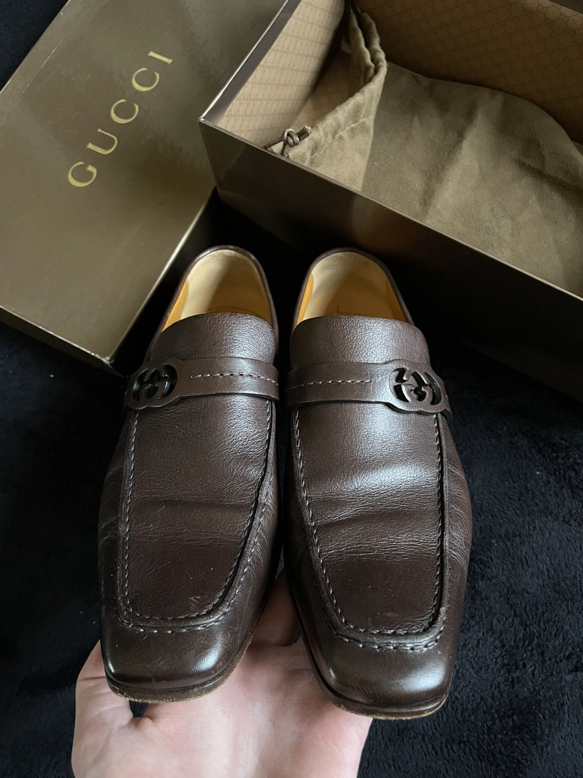 Gucci Vintage Loafers Gucci Leather Shoes Men‘s Size 41 Size US 8 / EU 41 - 3 Thumbnail