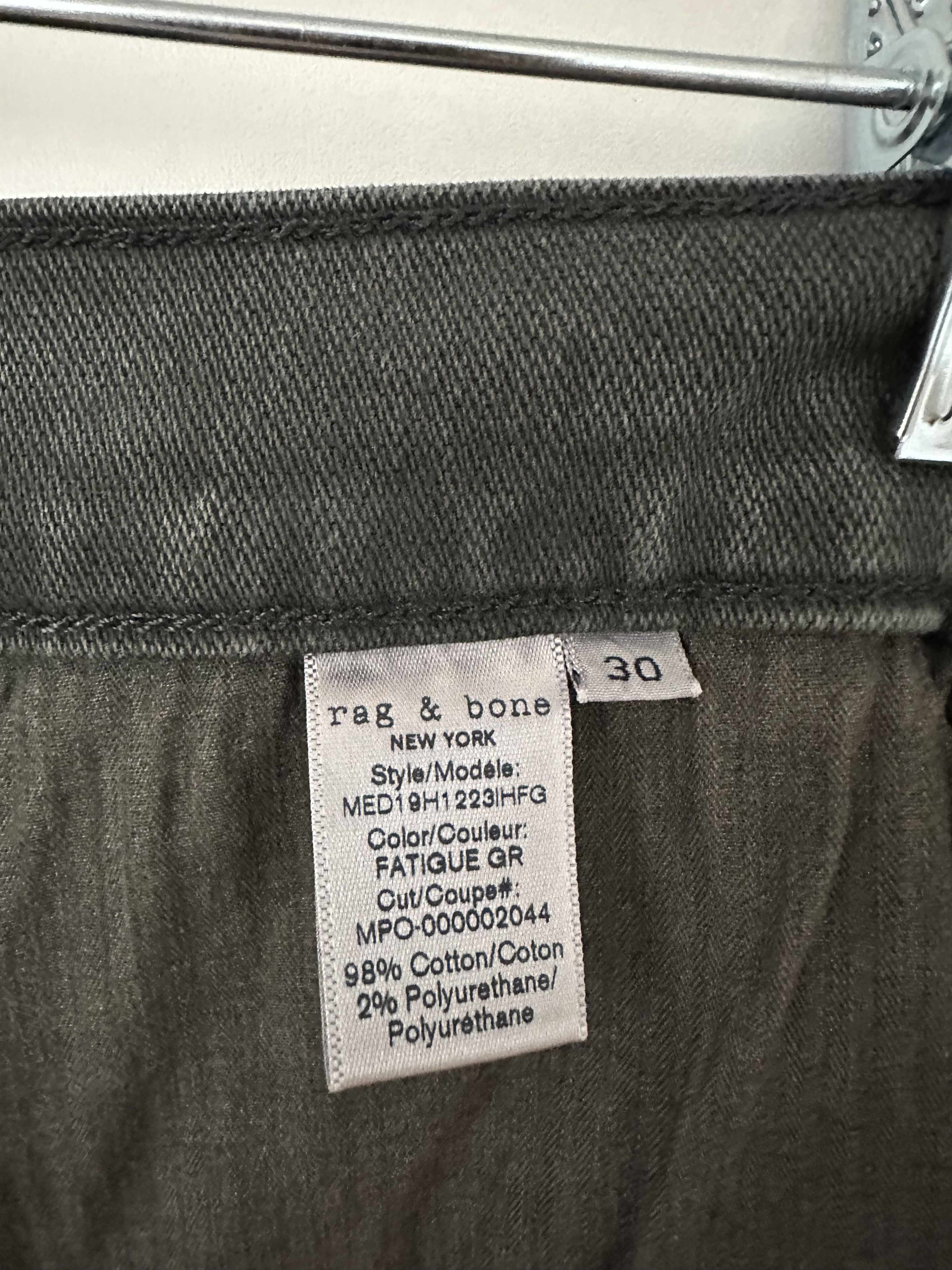 Rag & Bone Fit 2 - Fatigue Green Jean - Size 30 x 28 Size US 30 / EU 46 - 6 Thumbnail