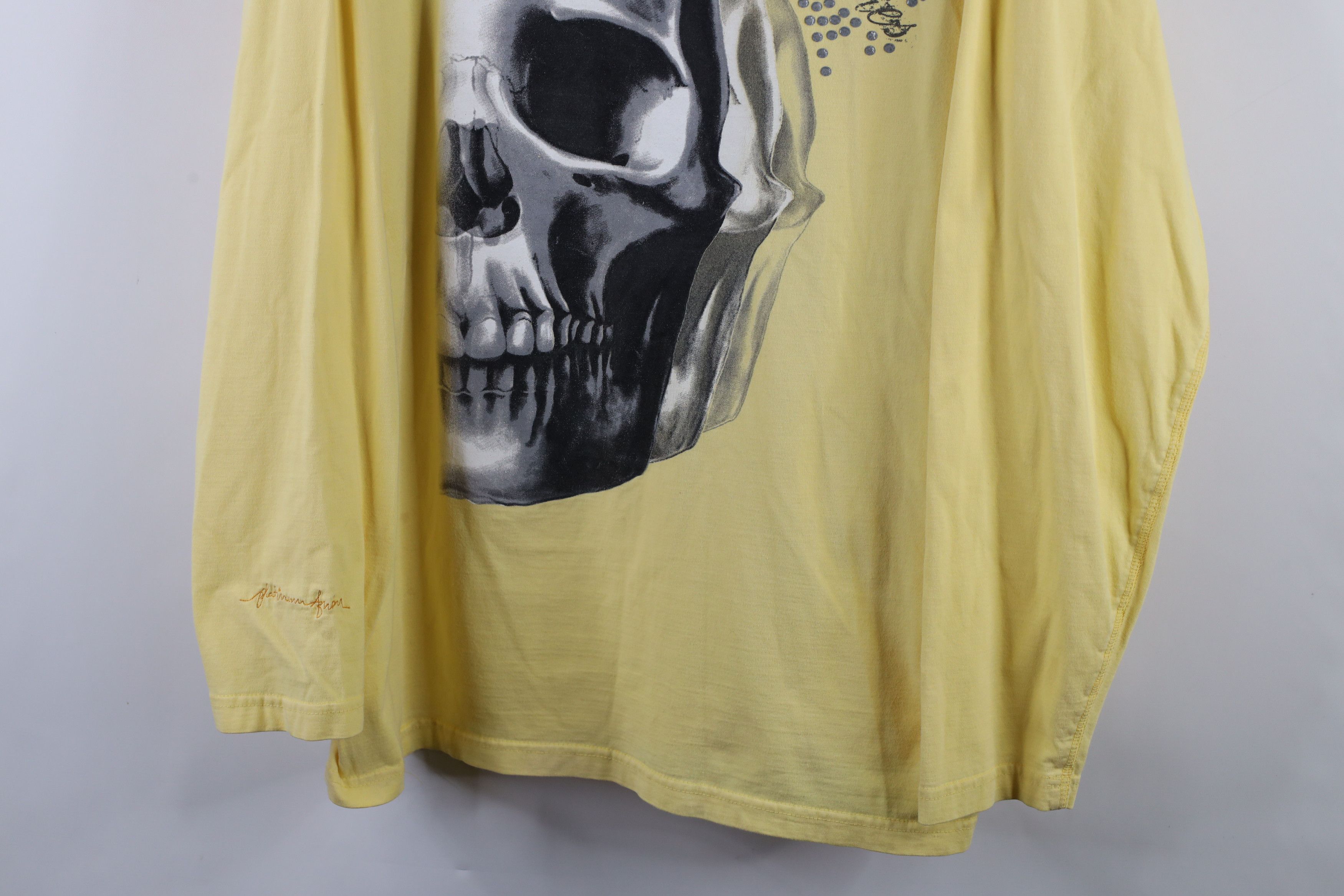Fubu × Vintage Vintage FUBU Skeleton Long Sleeve T-Shirt Yellow Cotton Size US XXL / EU 58 / 5 - 3 Thumbnail