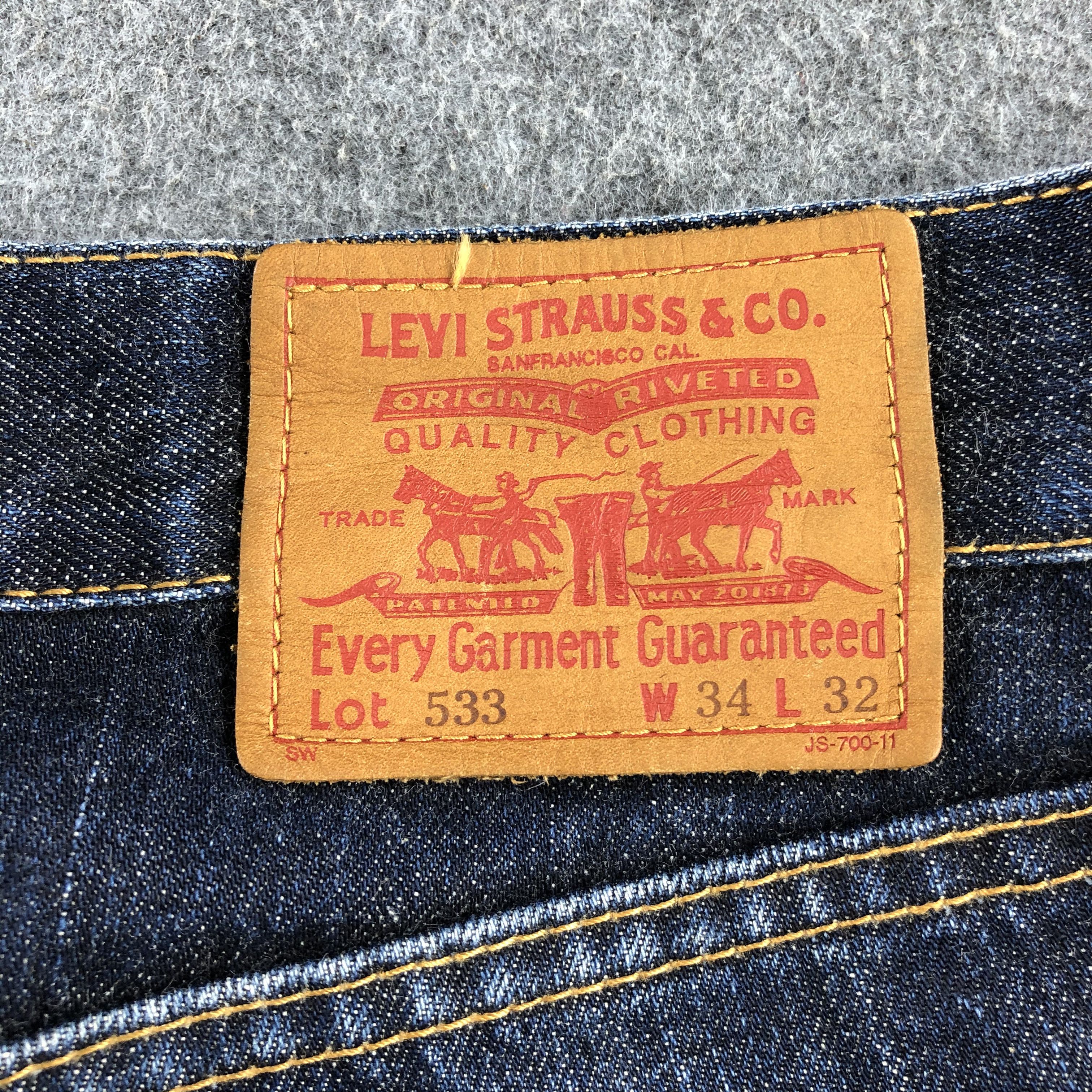 Levi's 90s Vintage Blue Wash Levis 533 Jeans-J1743 Size US 35 - 5 Thumbnail
