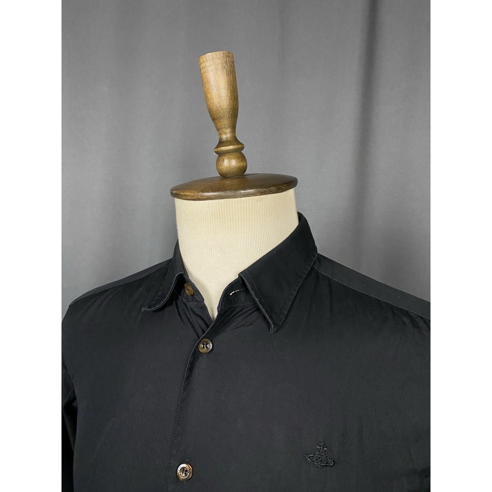 Vivienne Westwood Vivienne Westwood Small Logo Men's Black Longsleeve Shirt Si Size US M / EU 48-50 / 2 - 5 Thumbnail