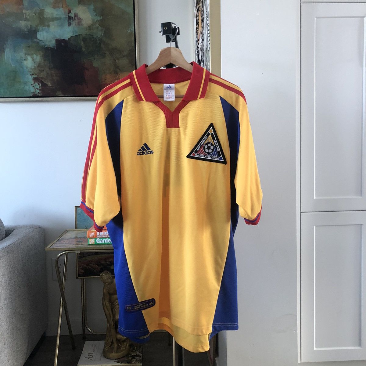 image of Saint Vital Saint Boniface Soccer Association Adidas Jersey in Yellow, Men's (Size XL)