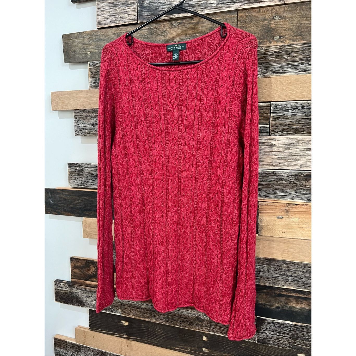 Lauren Ralph Lauren LRL Lauren Jeans Co Ralph Lauren Cotton Sweater Women’s Red Size XL / US 12-14 / IT 48-50 - 1 Thumbnail