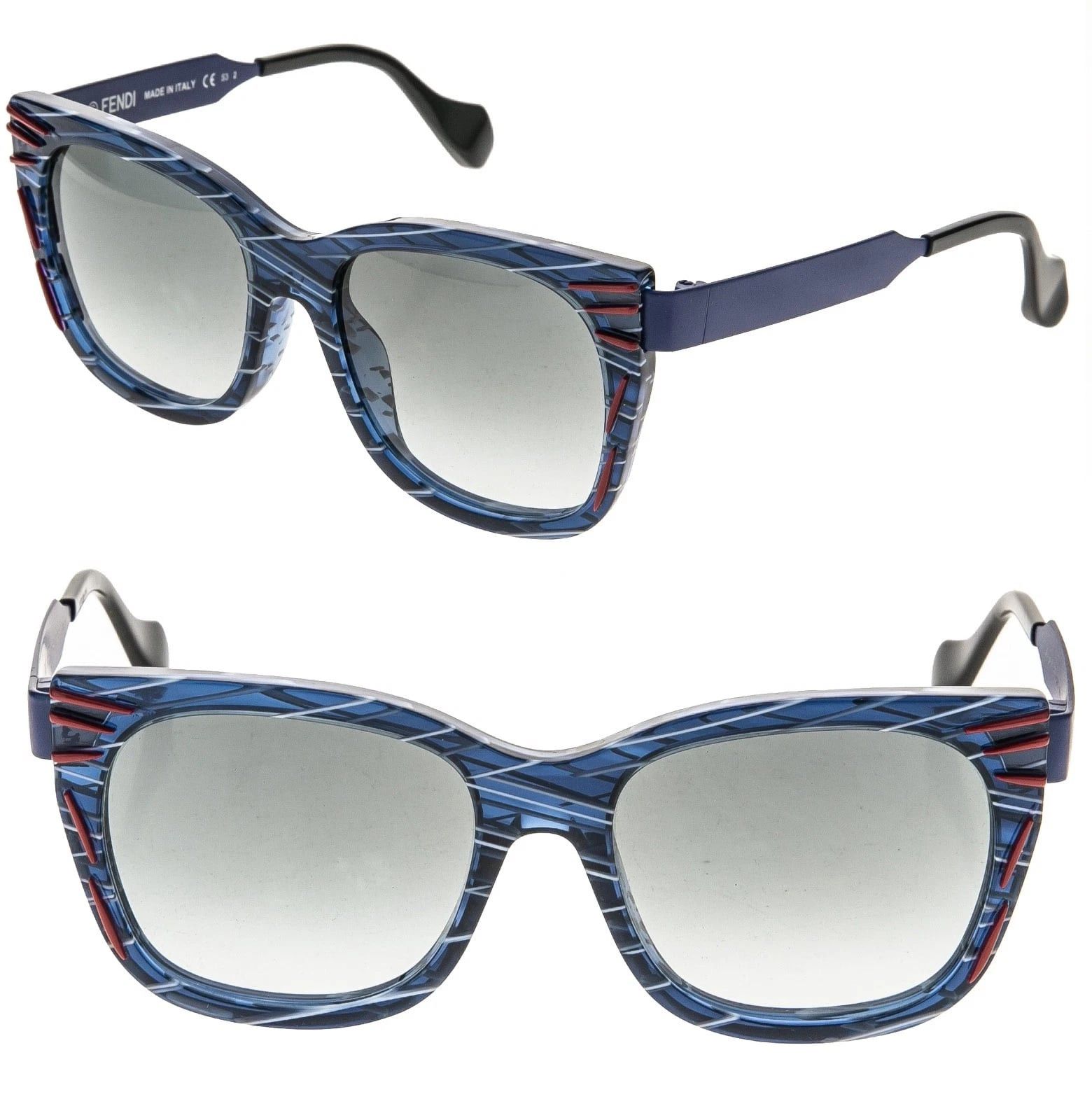 Fendi FENDI FF0180 Thierry Lasry Kinky Blue Red Sunglasses 0180 Size ONE SIZE - 1 Thumbnail