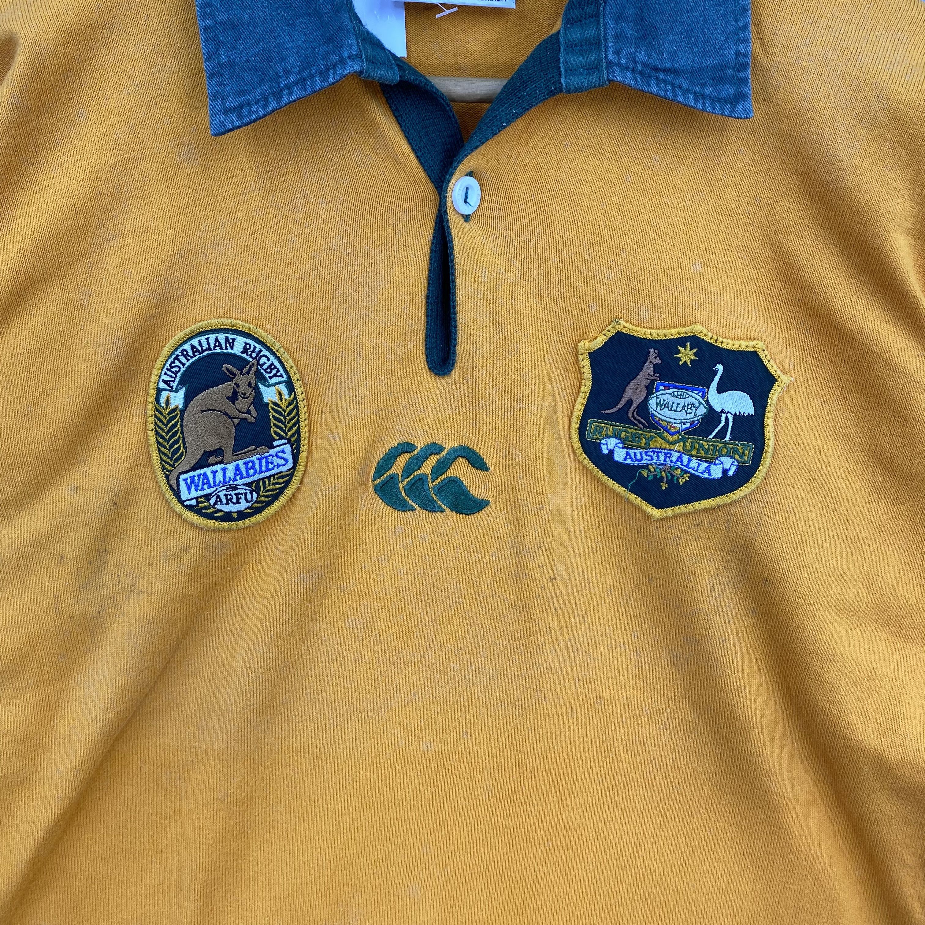Canterbury of New Zealand Vintage 90s Canterbury Australia Wallabies Rugby Shirt Size US S / EU 44-46 / 1 - 4 Thumbnail